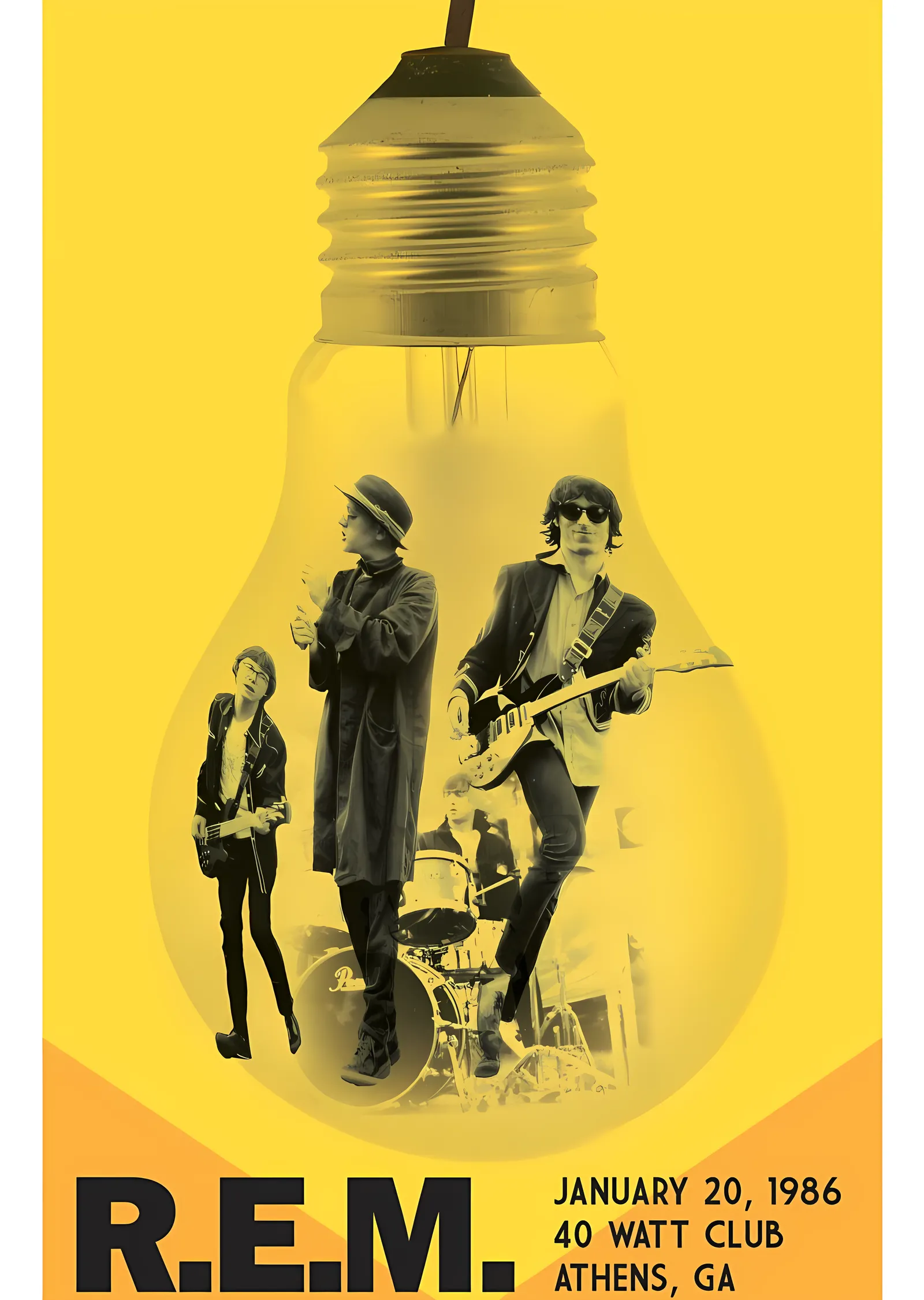 R.E.M.: 40 Watt Club 1986 metal tablo