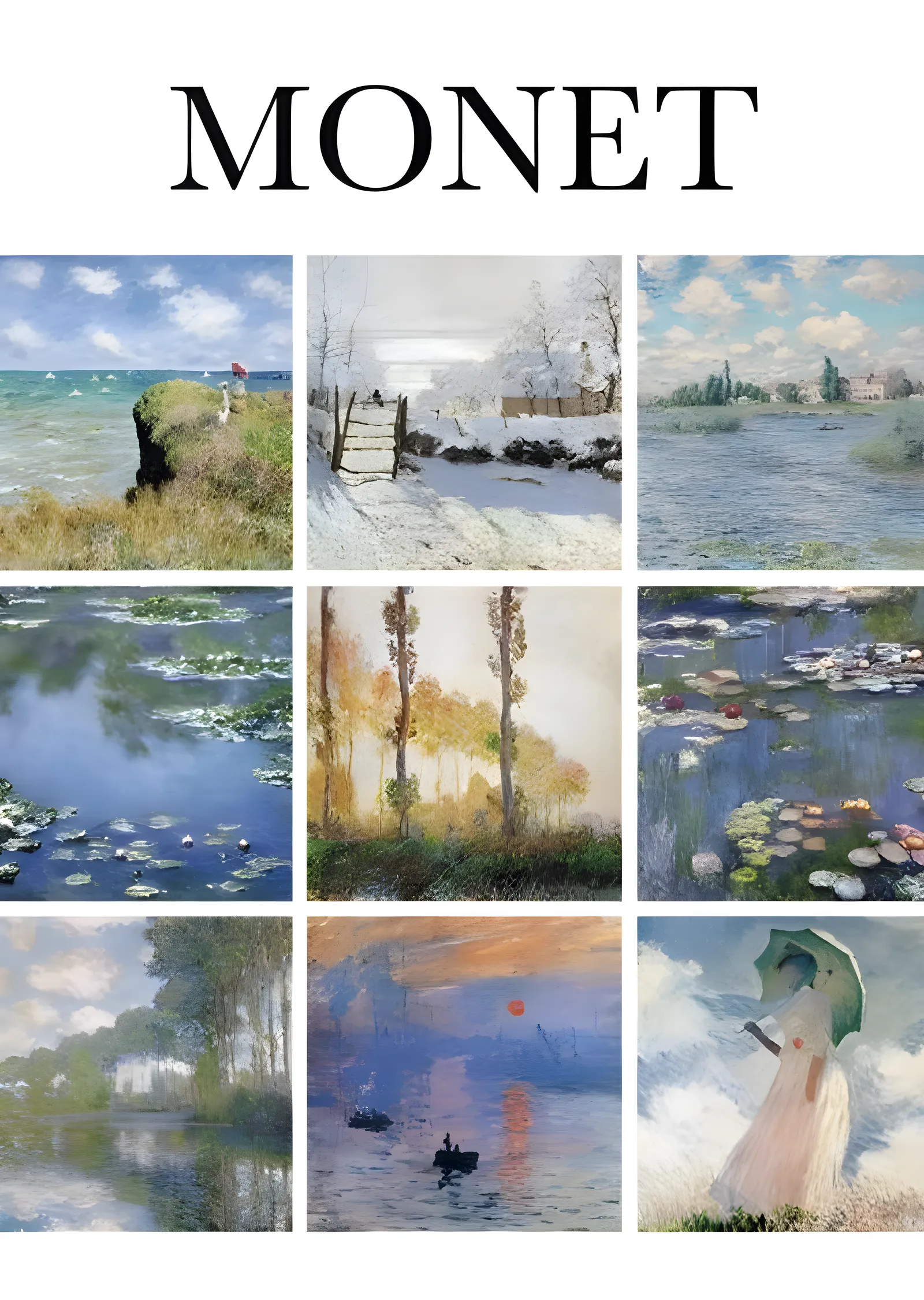 Monet: Koleksiyon metal tablo