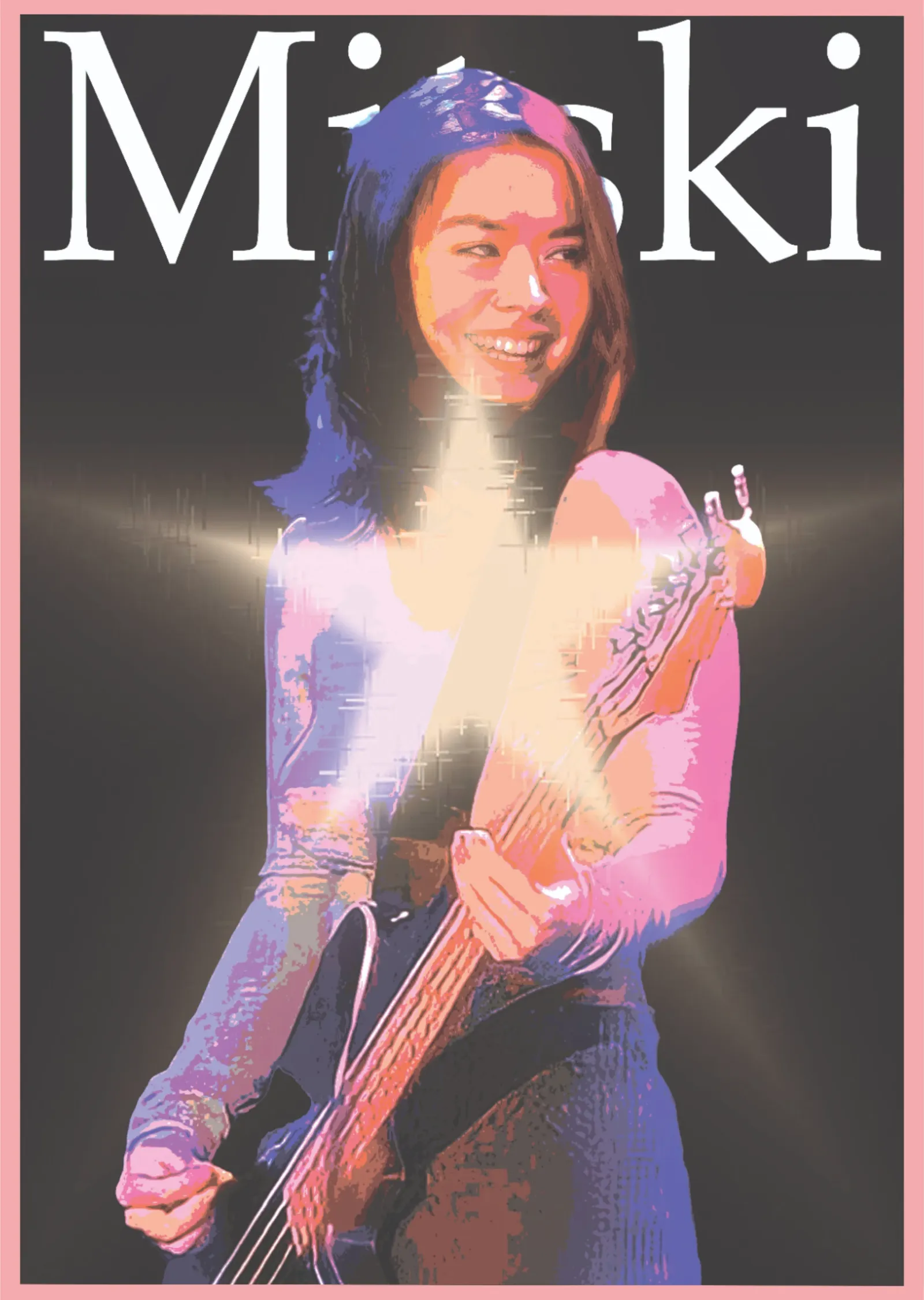 Mitski - Gitarla Duotone Kapak metal tablo