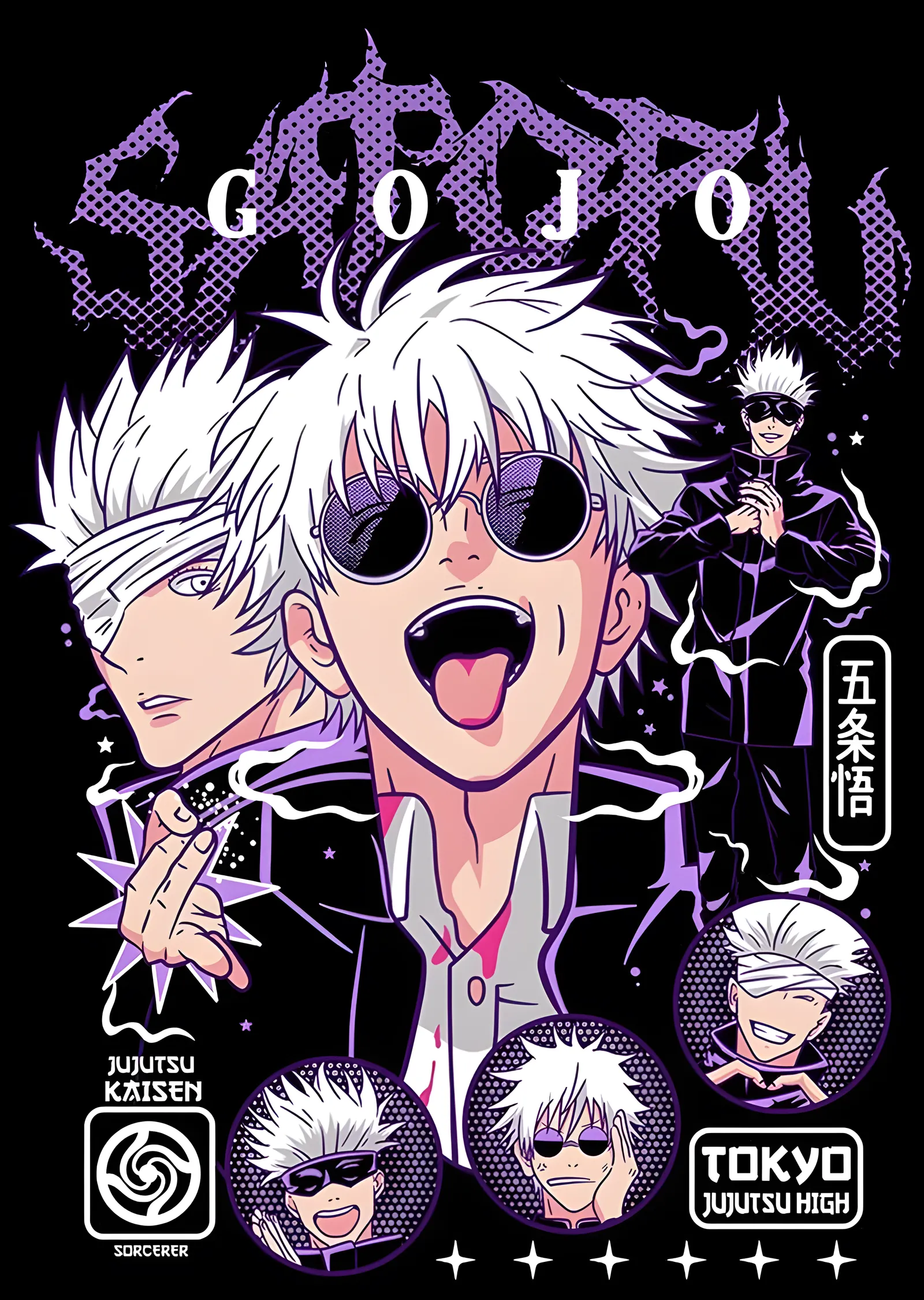 Jujutsu Kaisen: Gojo Satoru Grafiği metal tablo