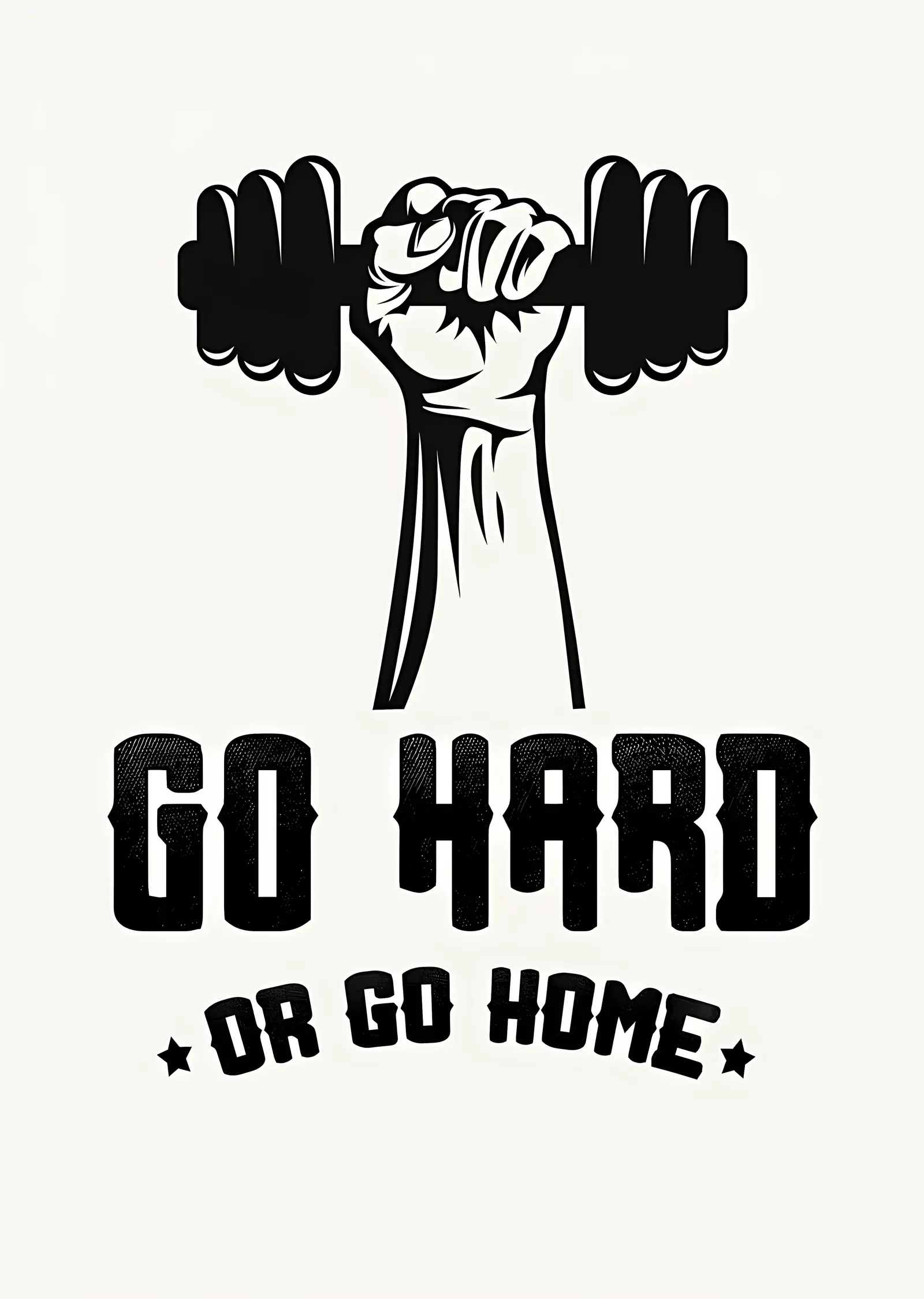 Go Hard or Go Home metal tablo