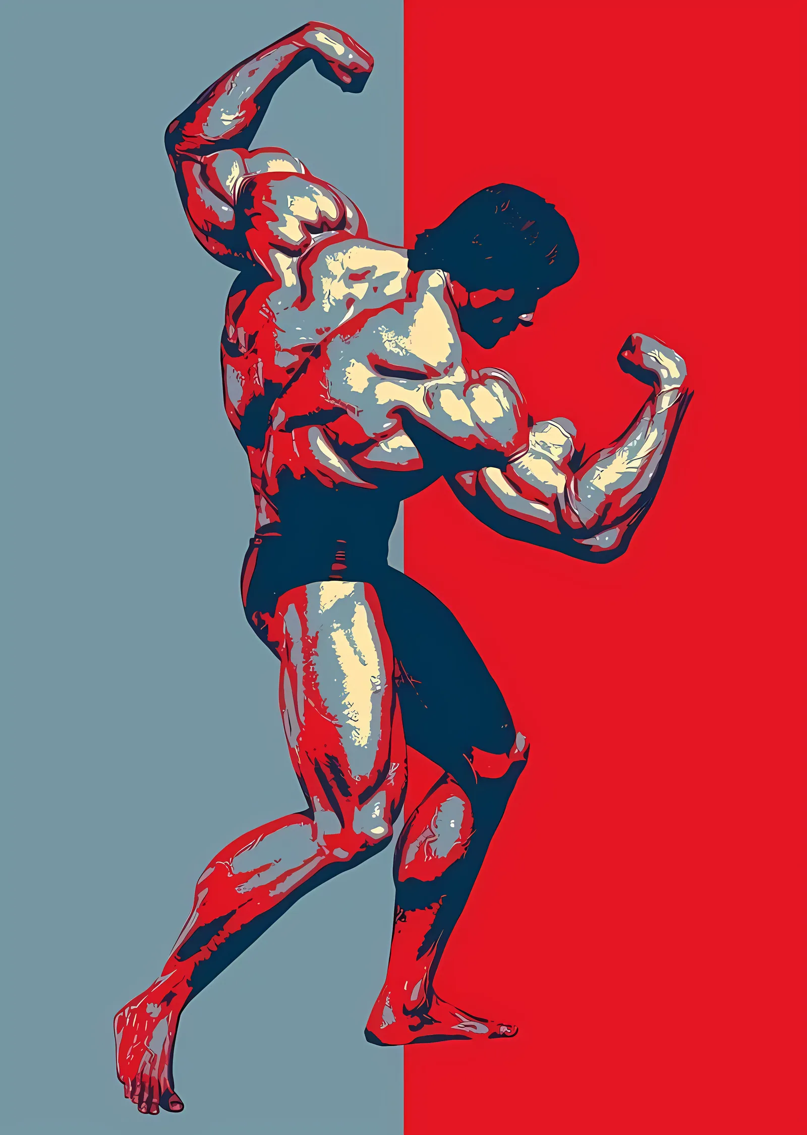 Arnold Schwarzenegger: İki Renk metal tablo