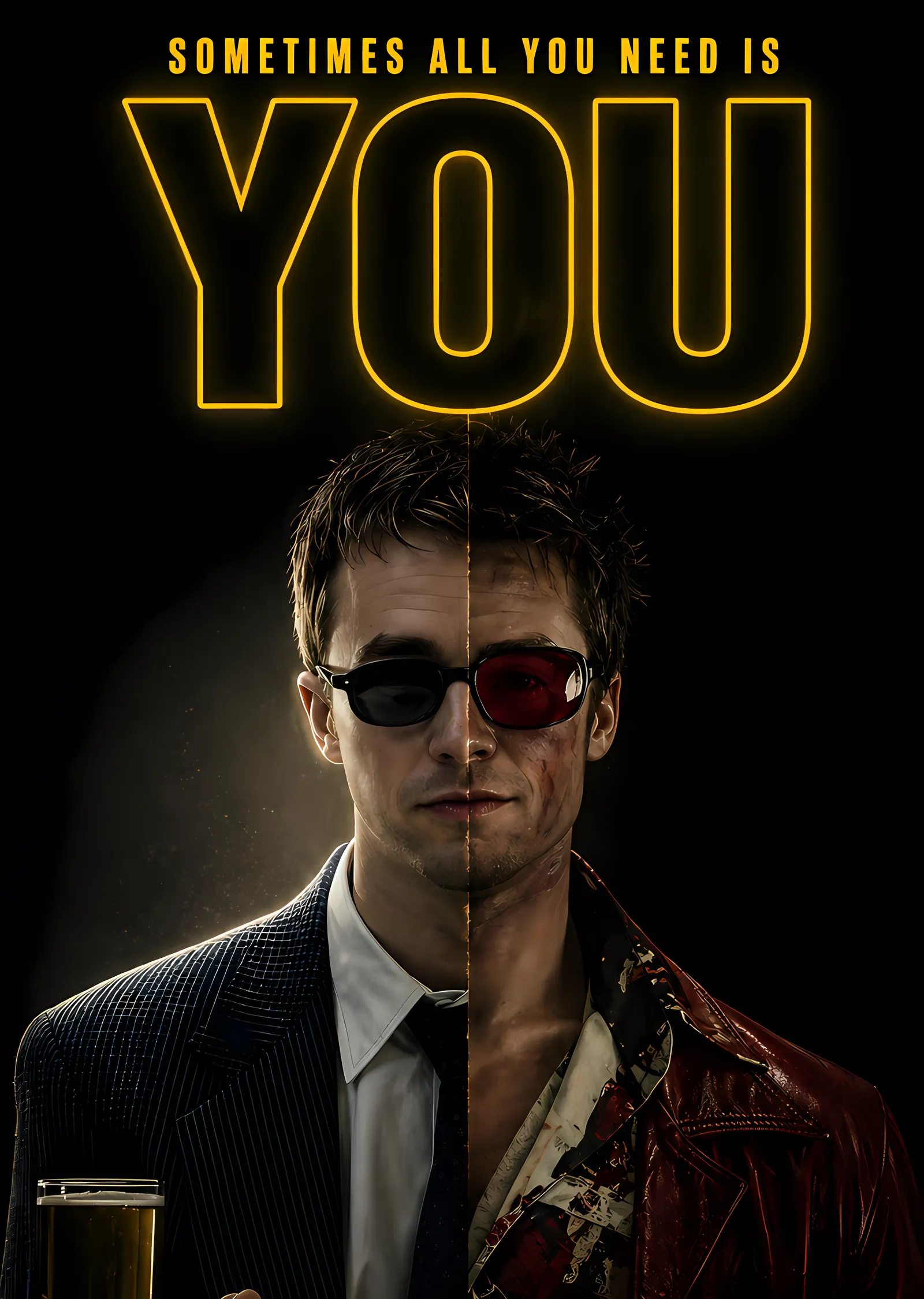 Fight Club: Tek İhtiyacın Sensin metal tablo