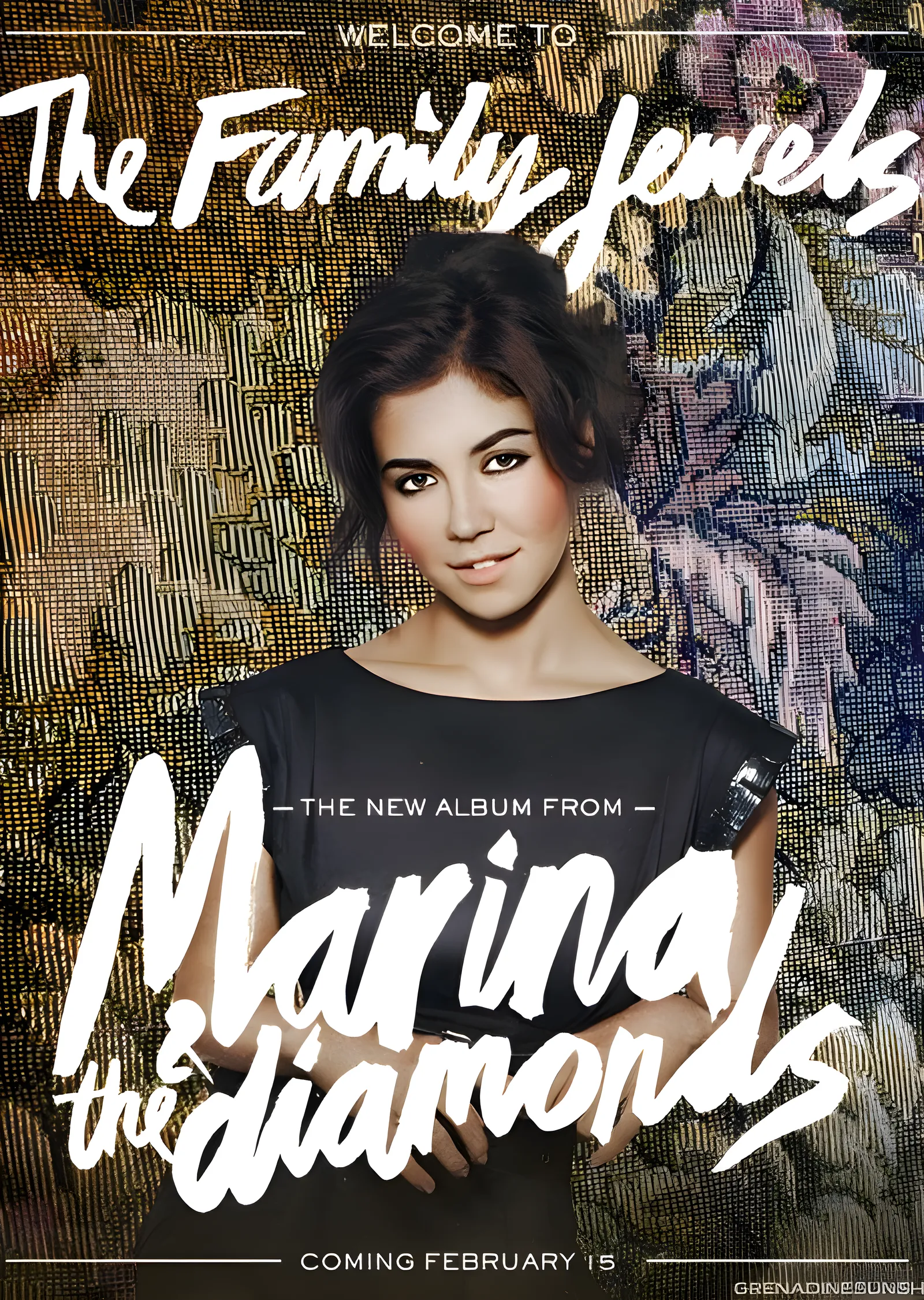 Marina and the Diamonds - The Family Jewels Tanıtımı metal tablo