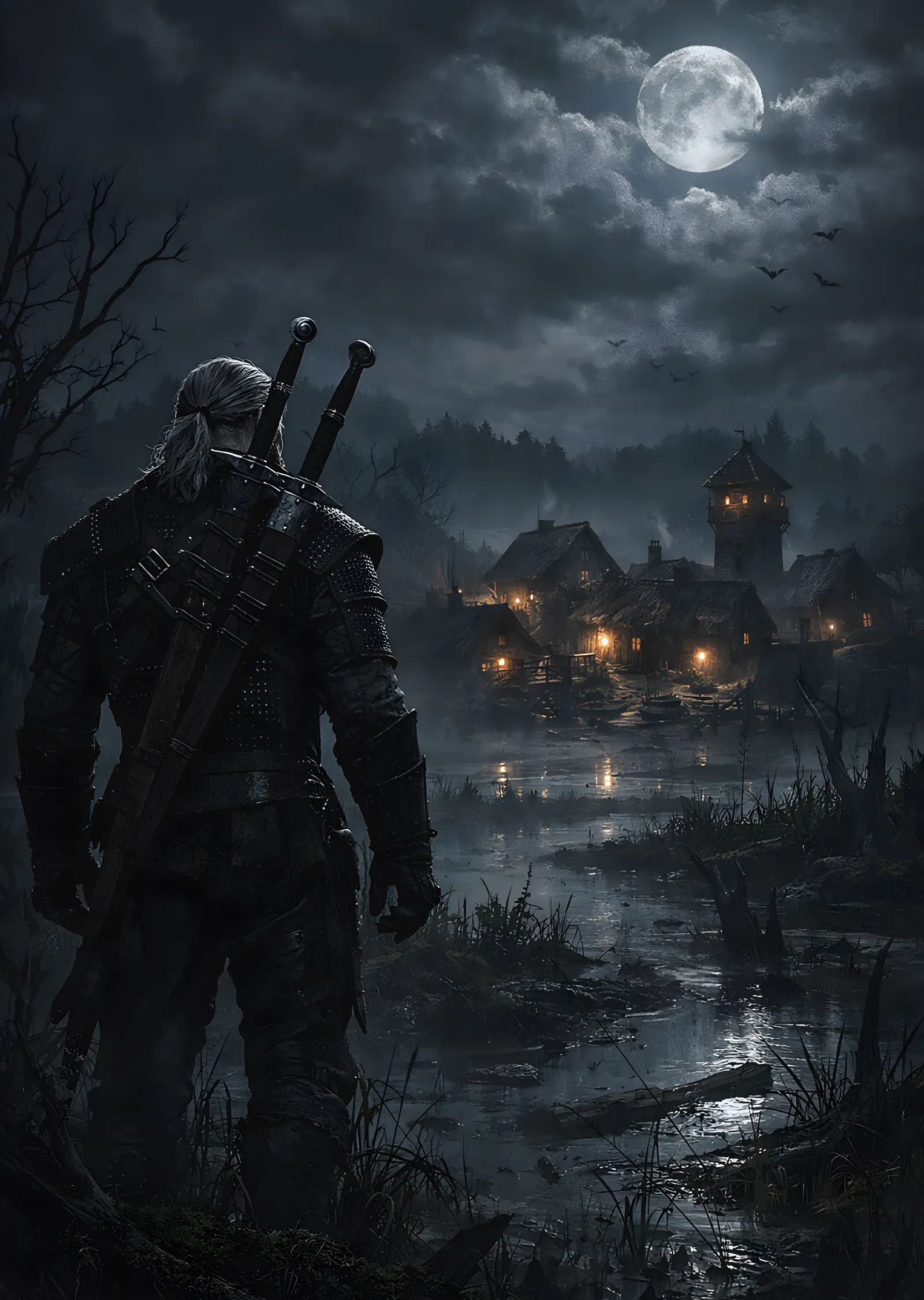 The Witcher: Bataklık Gecesi metal tablo