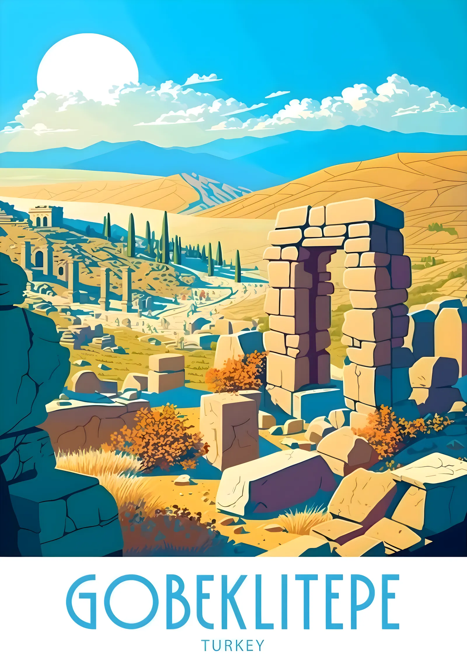Gobeklitepe: Antik Manzara metal tablo