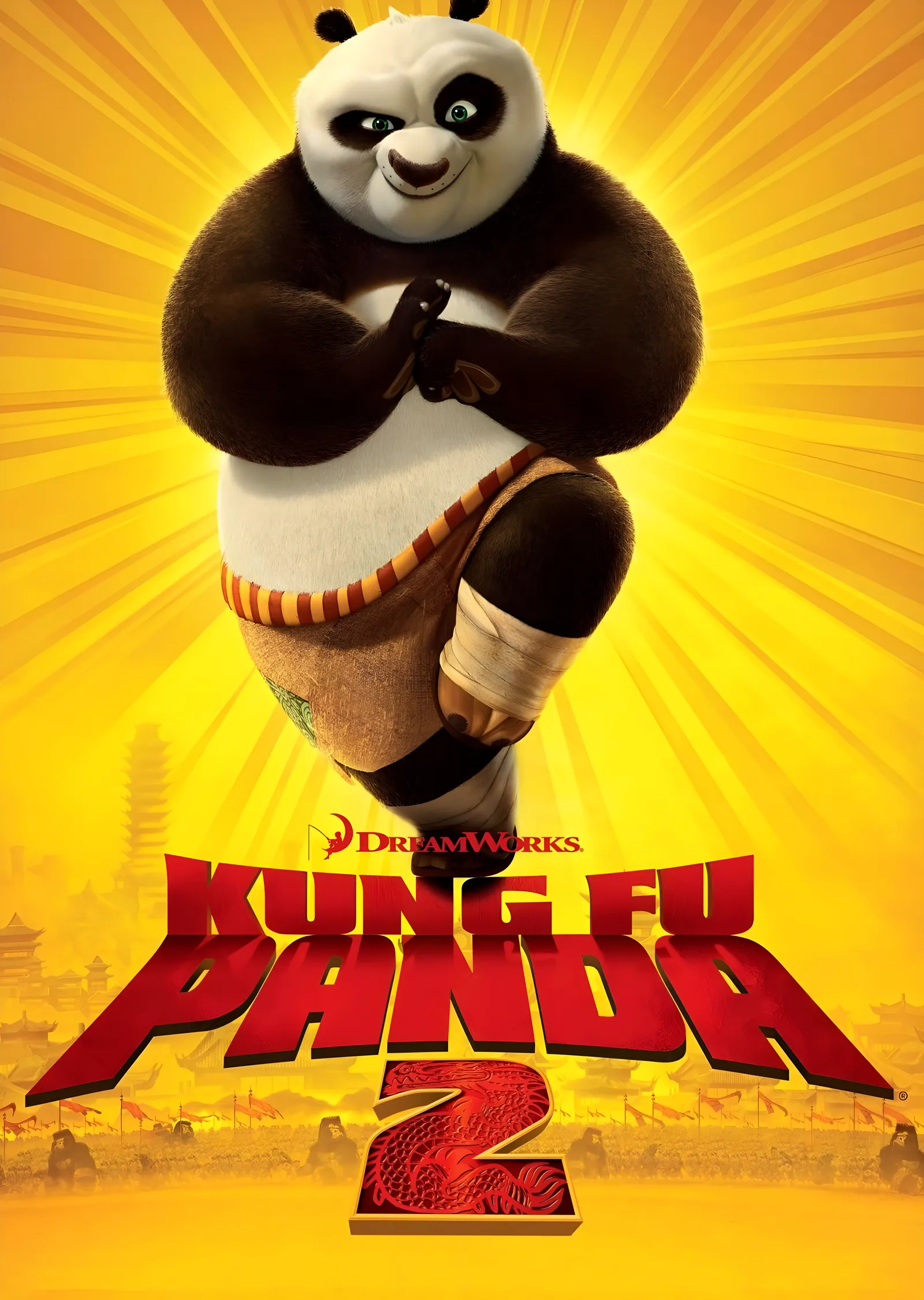 Kung Fu Panda 2: Sarı Işınlar metal tablo