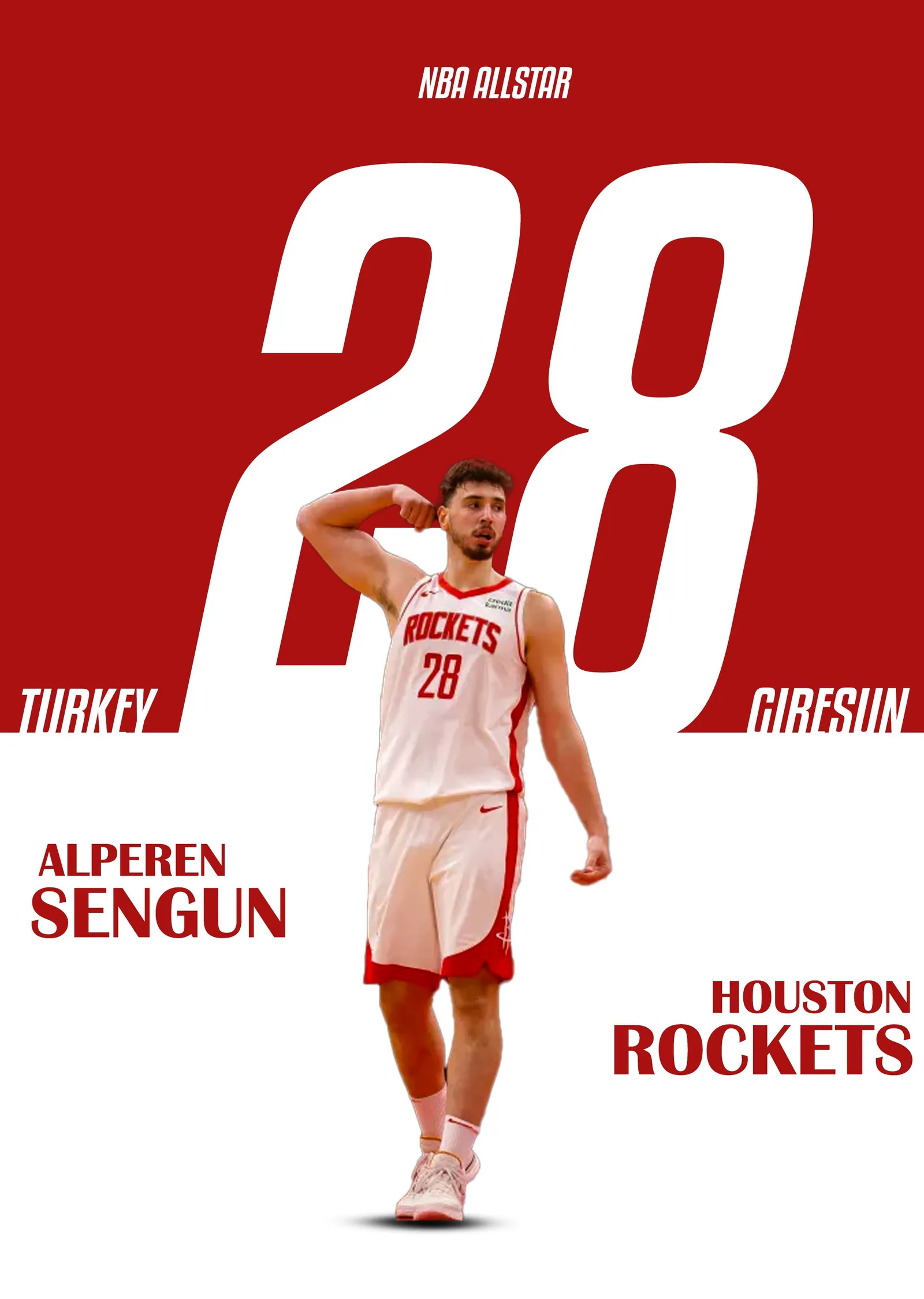Alperen Şengün: Houston Rockets 28 metal tablo