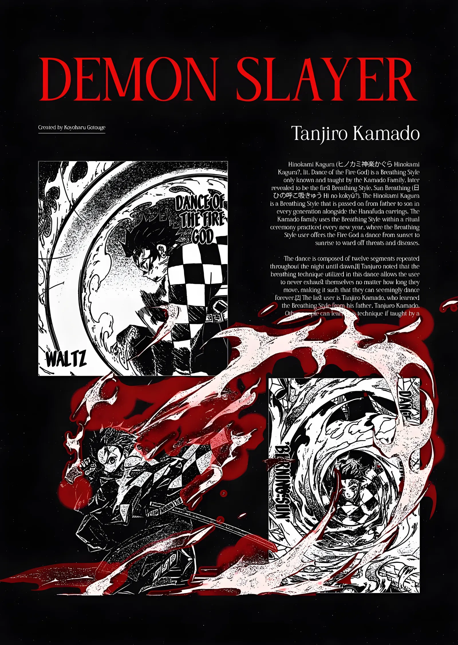 Kimetsu no Yaiba: Tanjiro Editoryal Afiş metal tablo