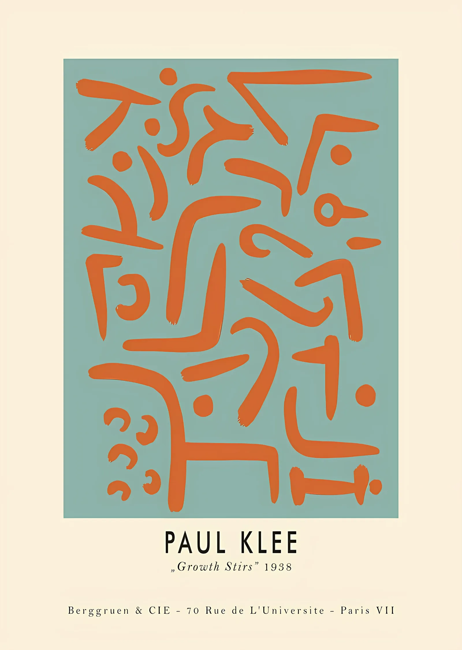 Paul Klee: Growth Stirs metal tablo
