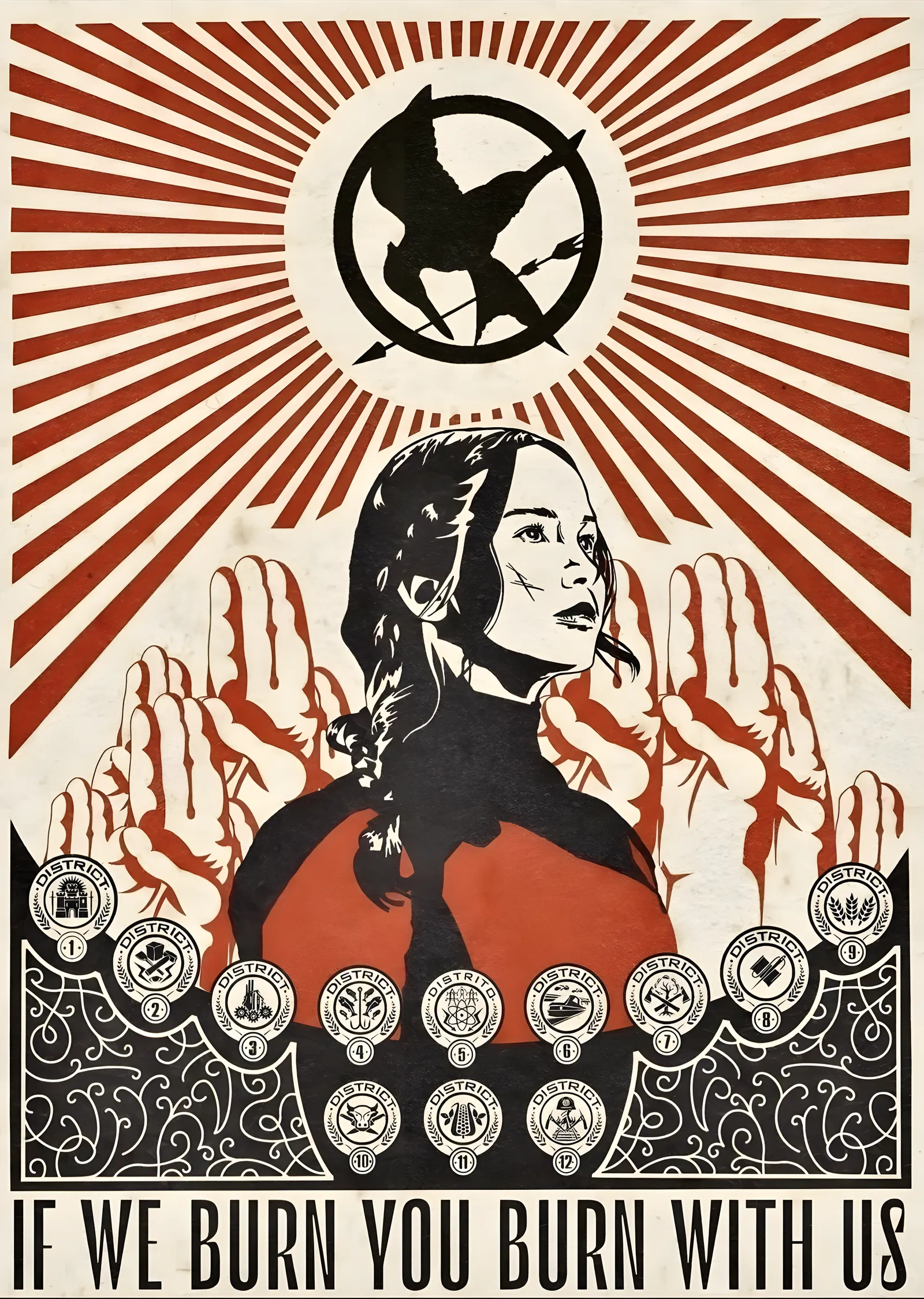 The Hunger Games - Mockingjay Propaganda metal tablo