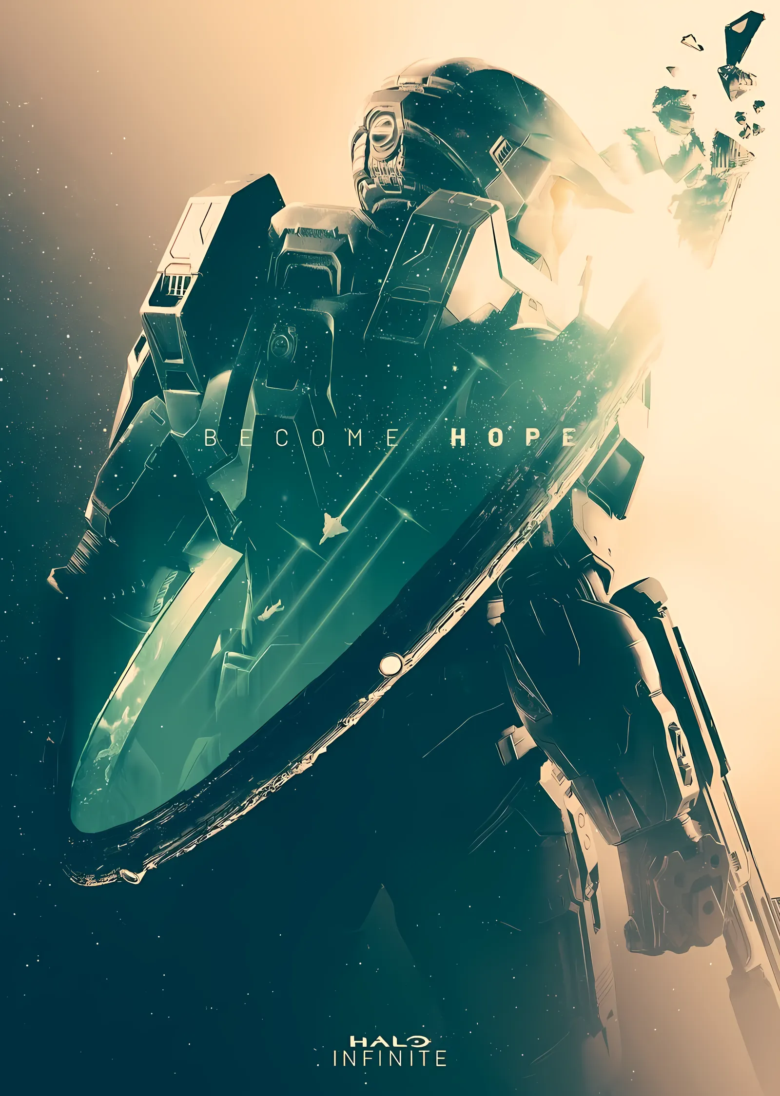 Halo Infinite: Become Hope metal tablo