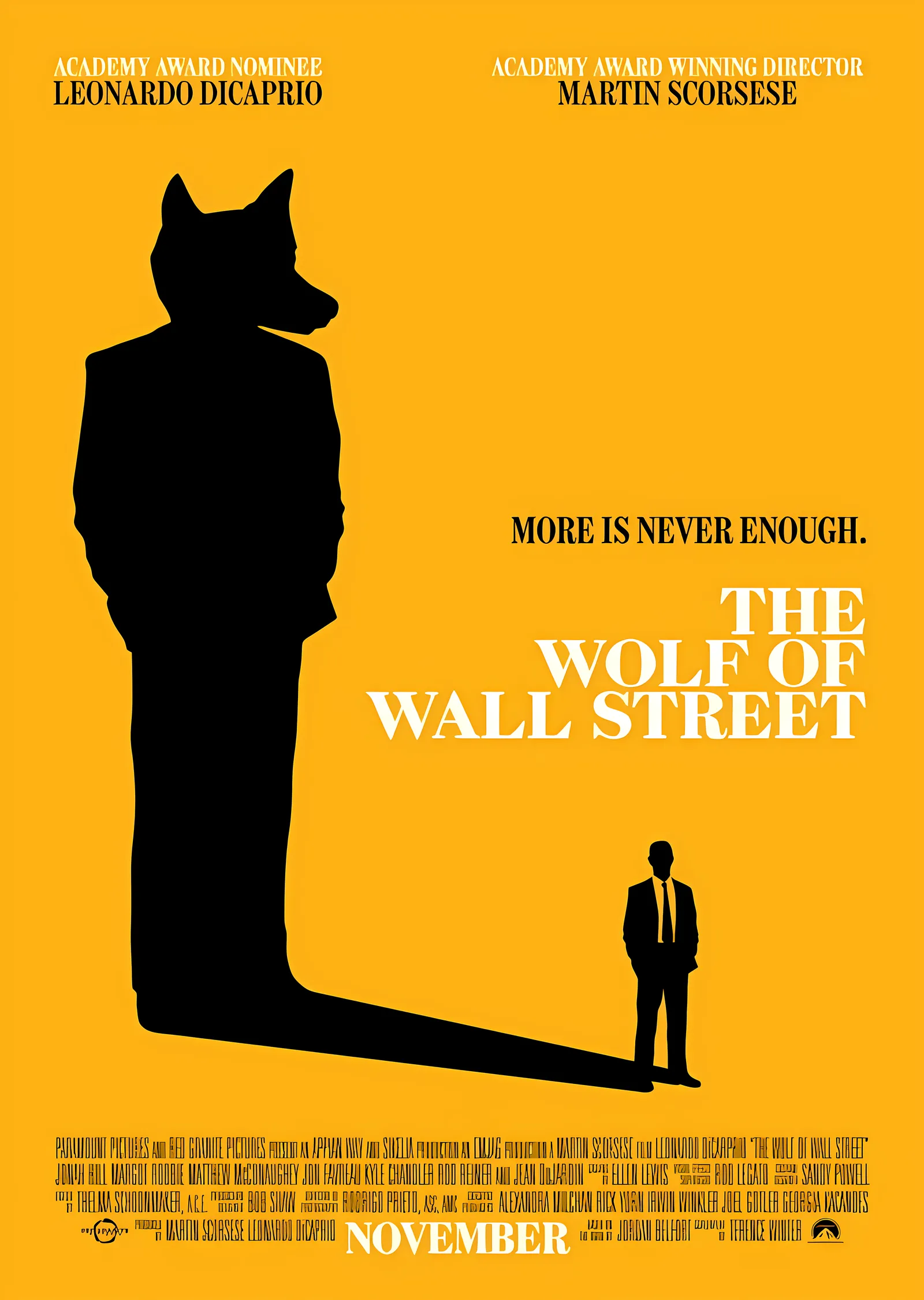 The Wolf of Wall Street - Dev Silüet metal tablo