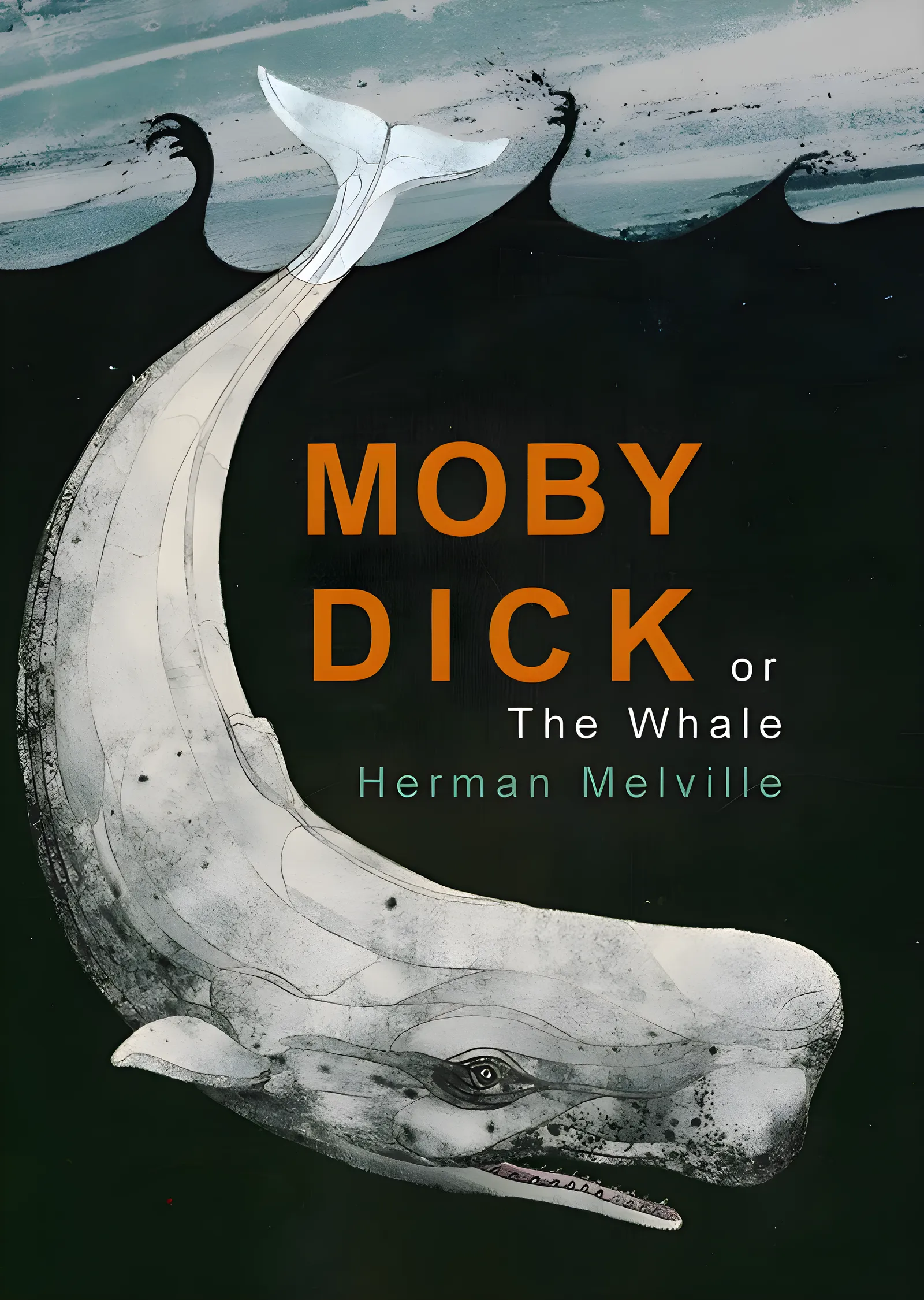 Herman Melville'in Moby Dick Kitap Kapağı metal tablo