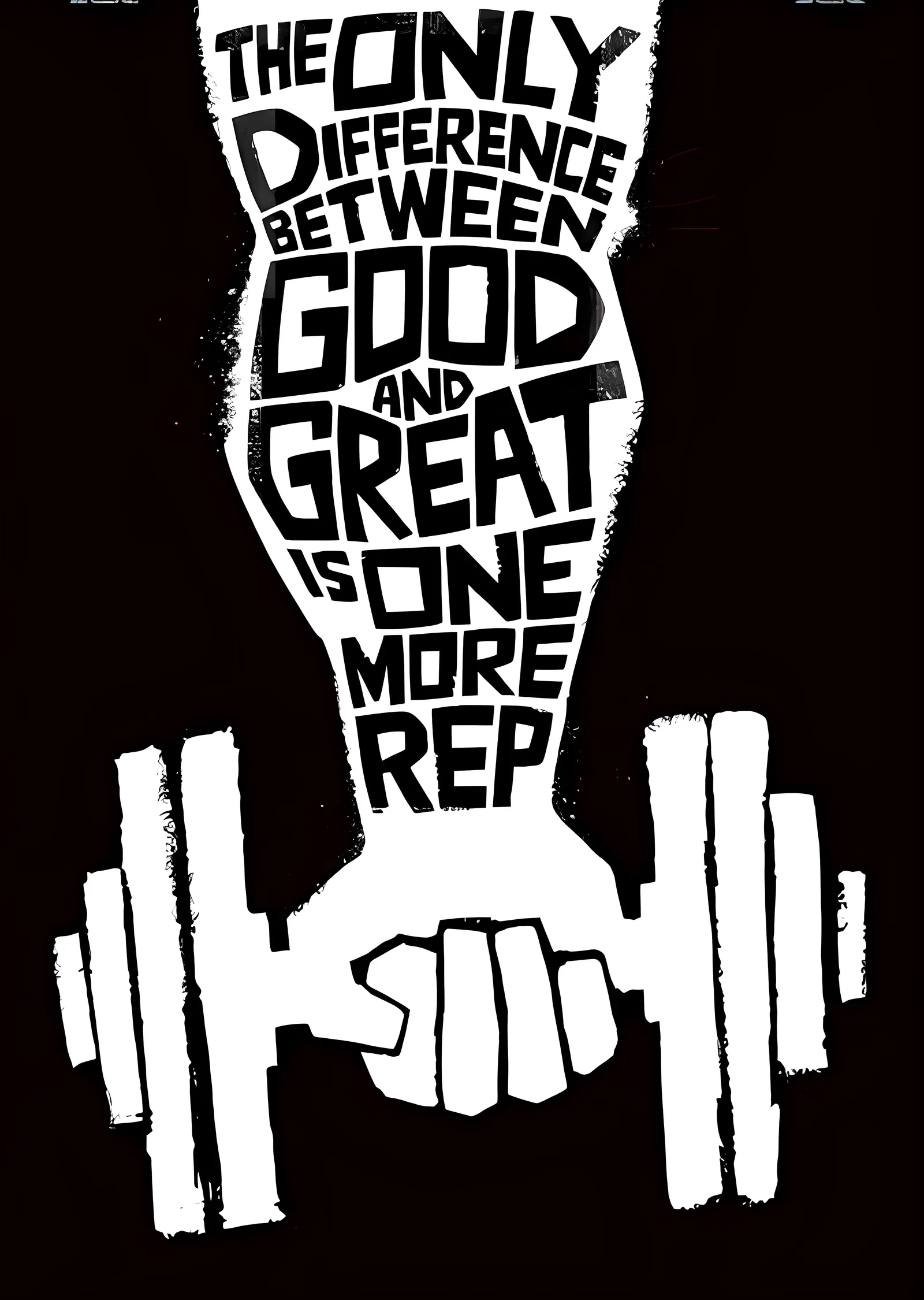 One More Rep: Motivasyonel metal tablo