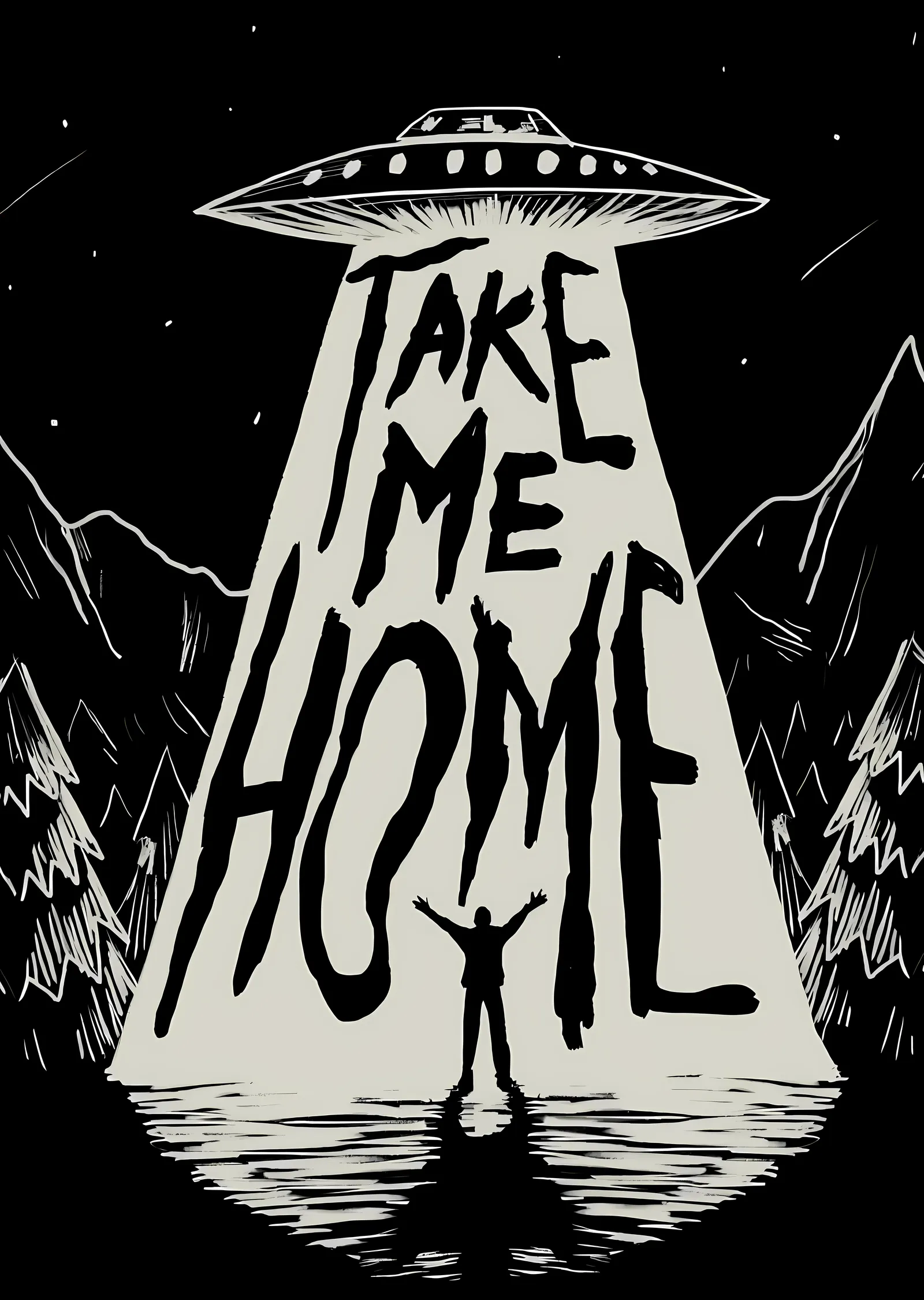 Take Me Home: Uzaylı İletişim metal tablo