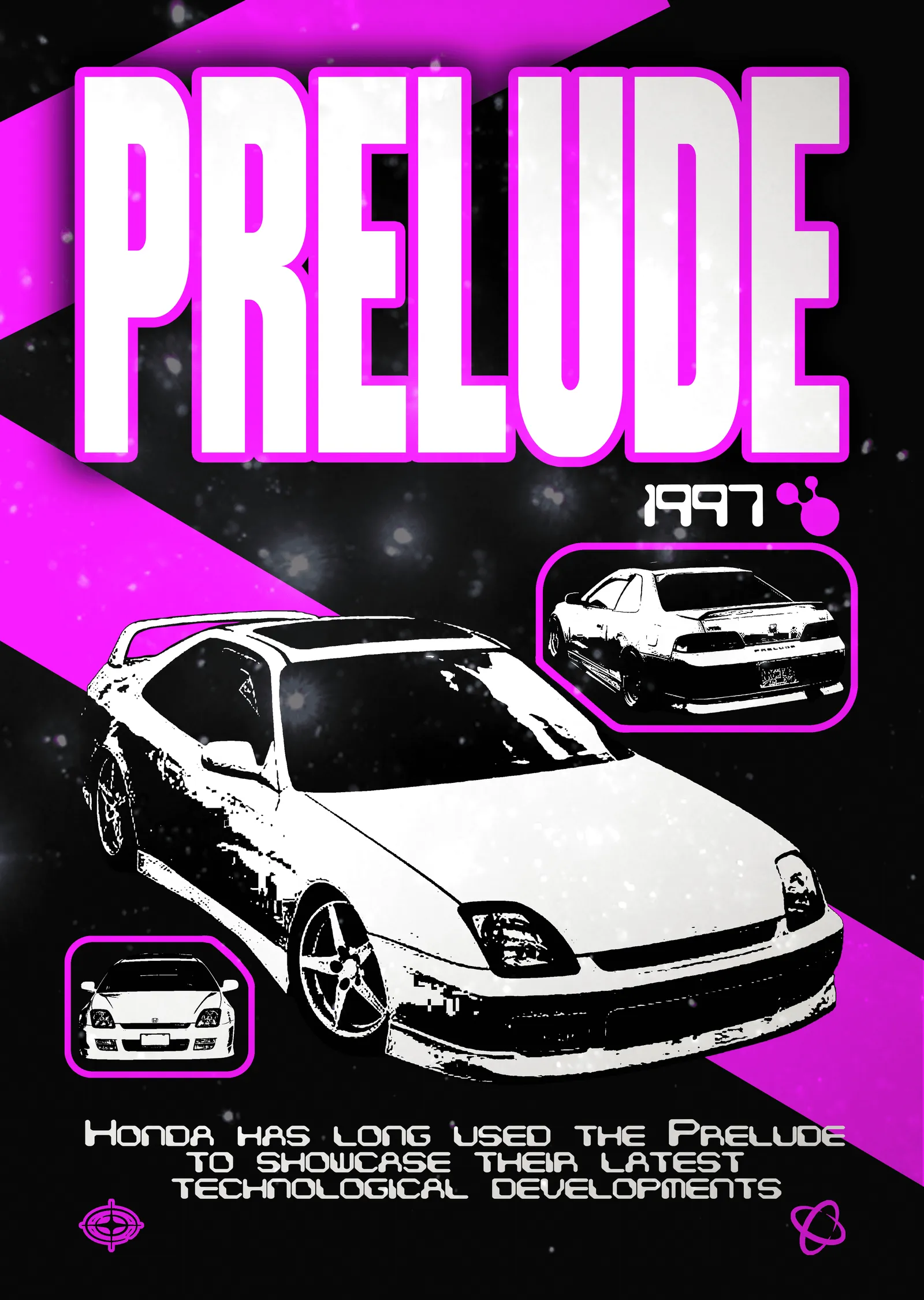 Honda Prelude 1997 metal tablo