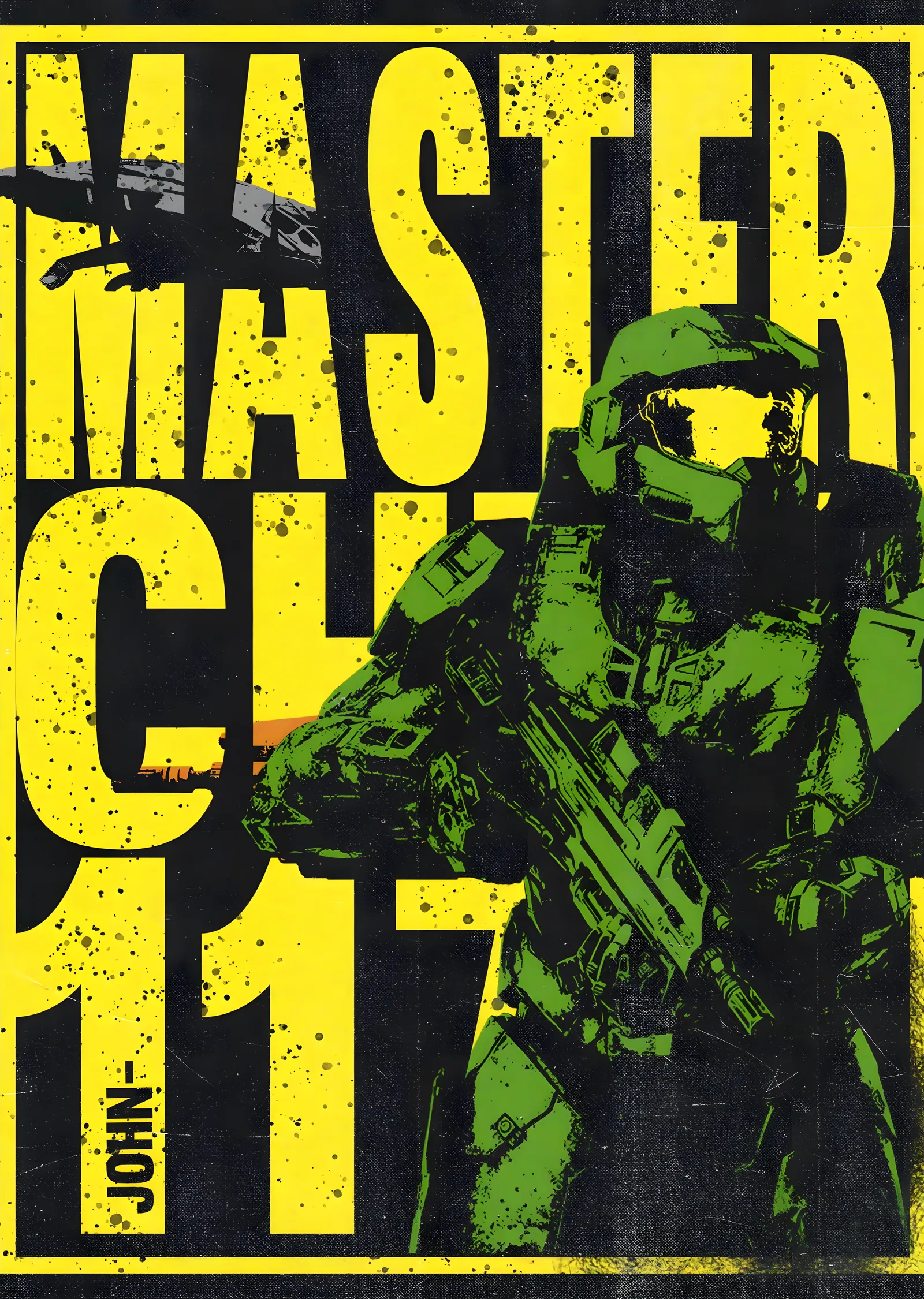 Master Chief 117 metal tablo