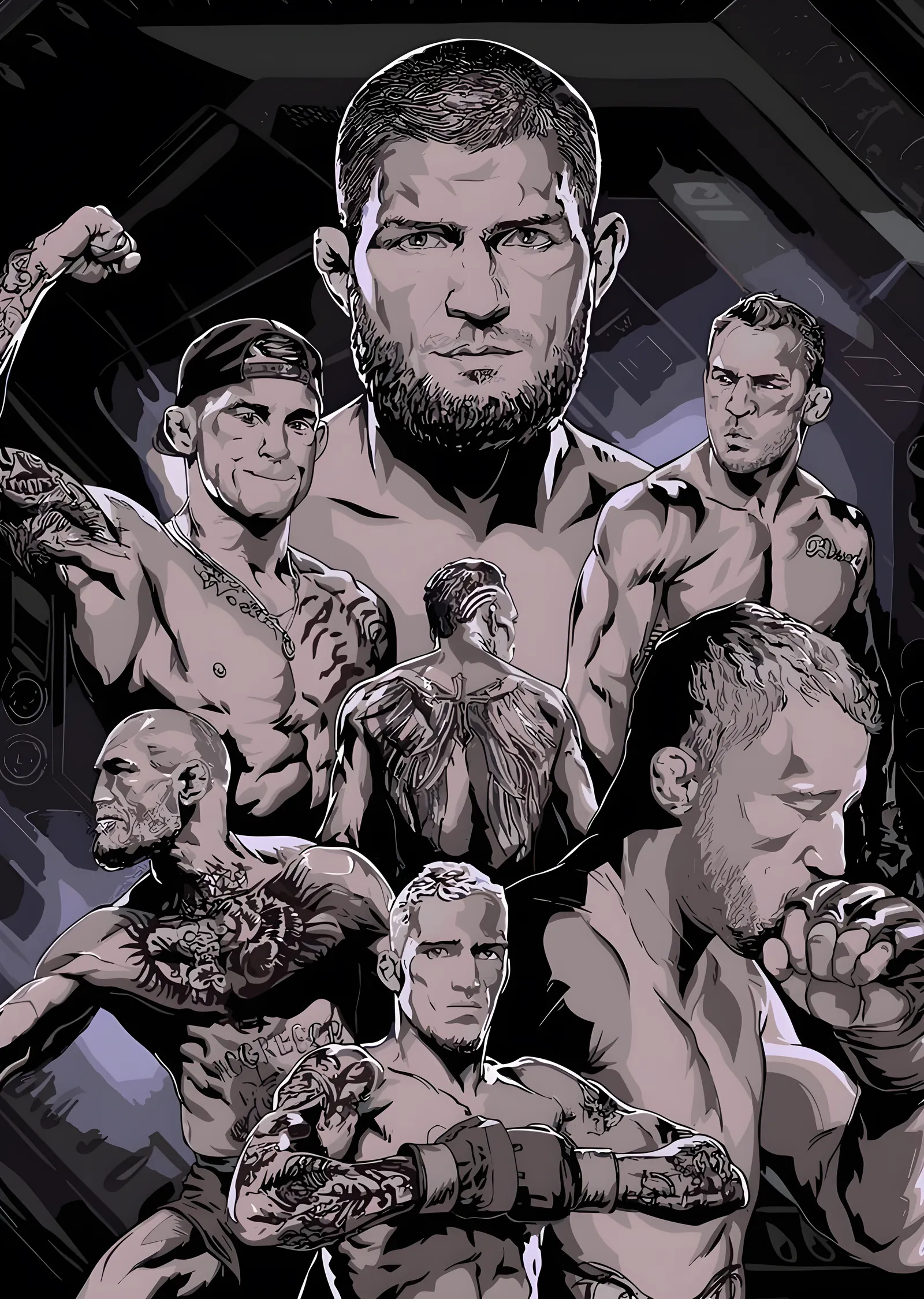 UFC Efsaneleri metal tablo