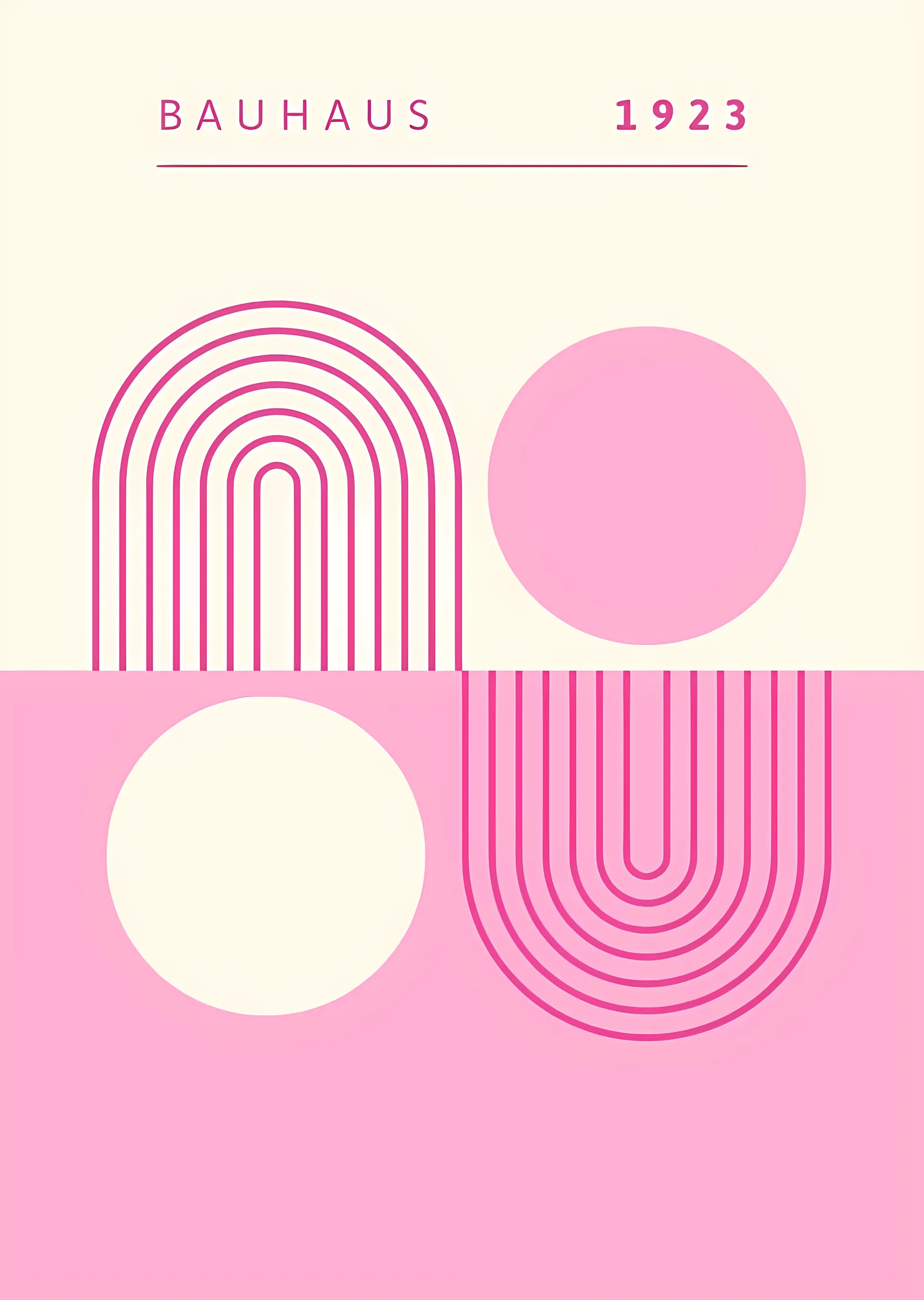 Bauhaus 1923: Pembe Kemer metal tablo
