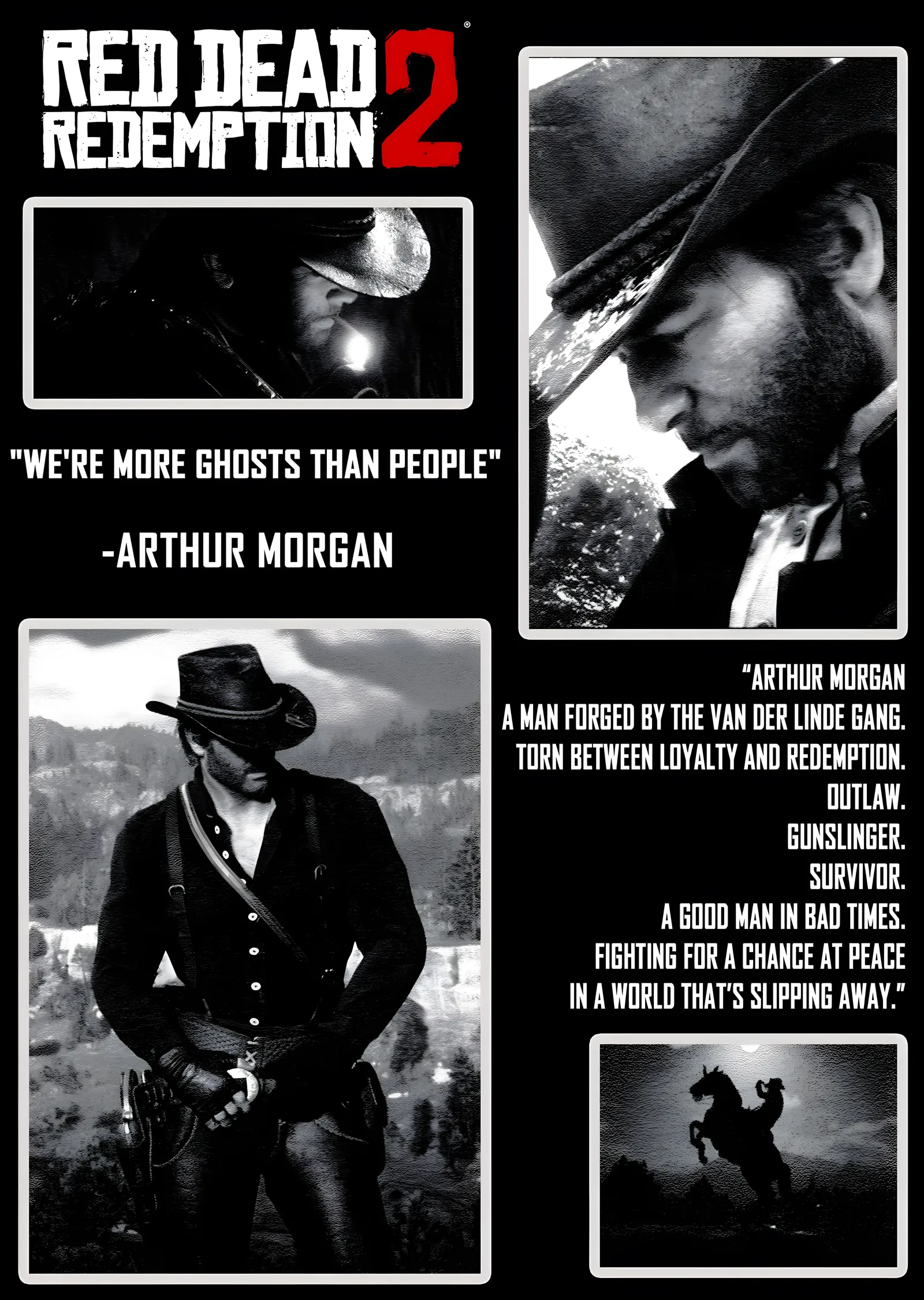 Red Dead Redemption 2: Arthur Morgan Kolaj metal tablo