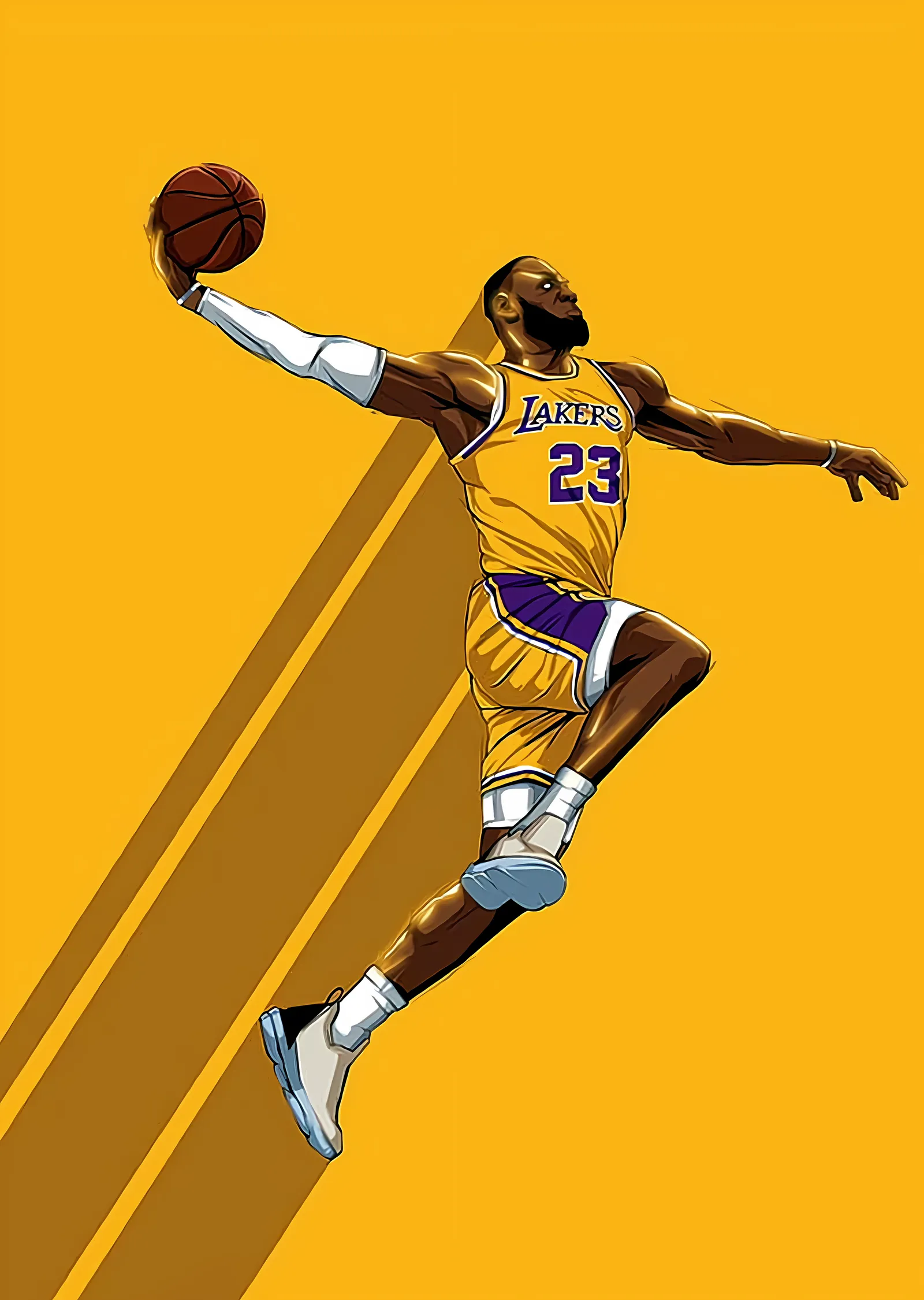 LeBron James: Lakers 23'ü Havada metal tablo