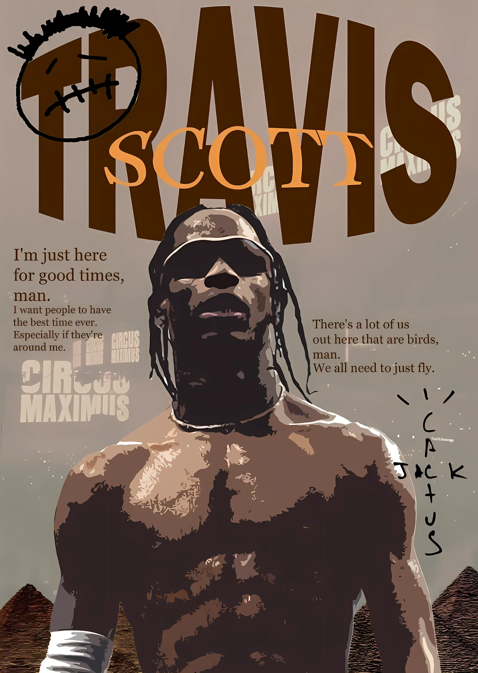 Travis Scott: The Circus Maximus metal tablo