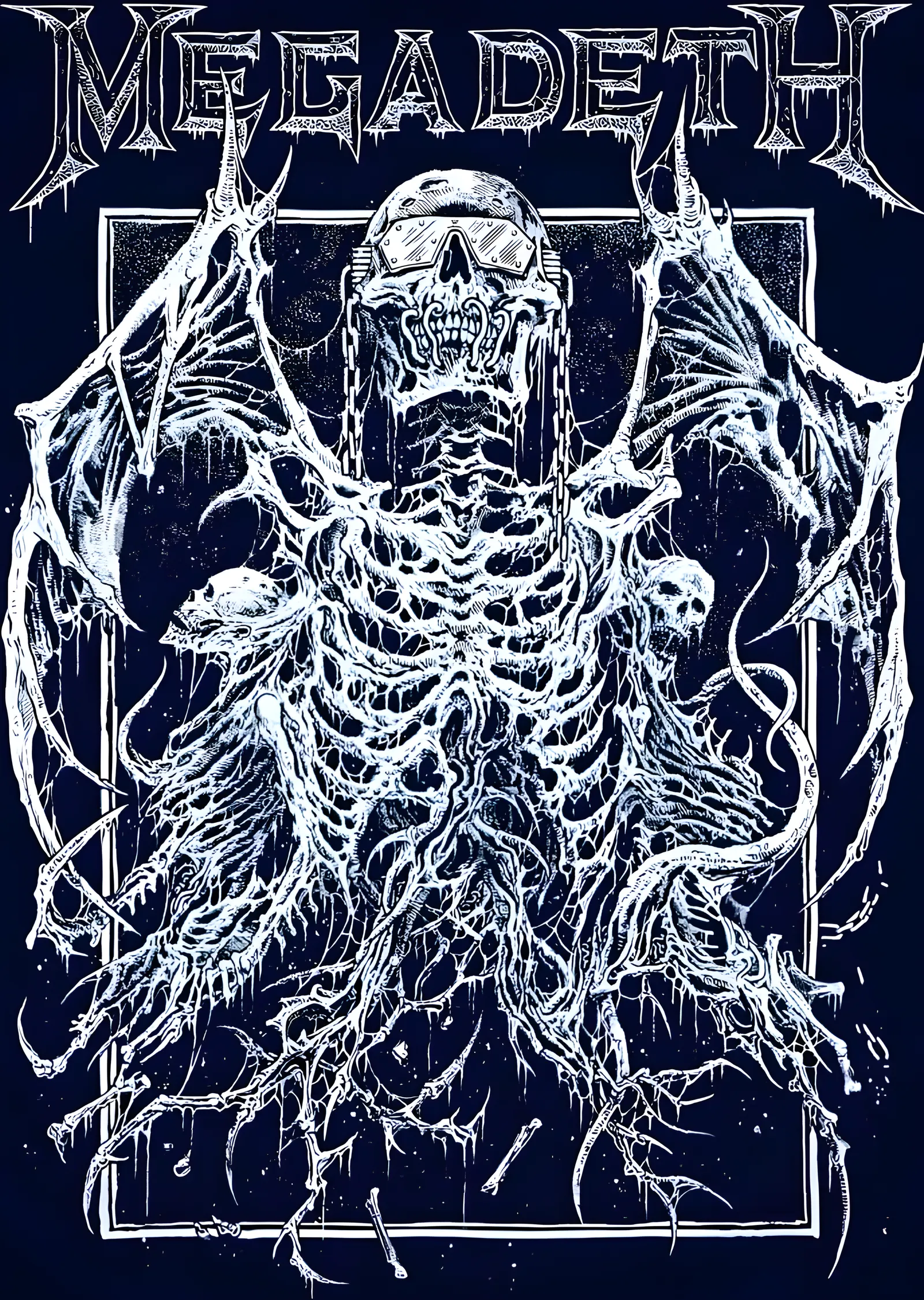 Megadeth: Çizgisel Kafatası metal tablo
