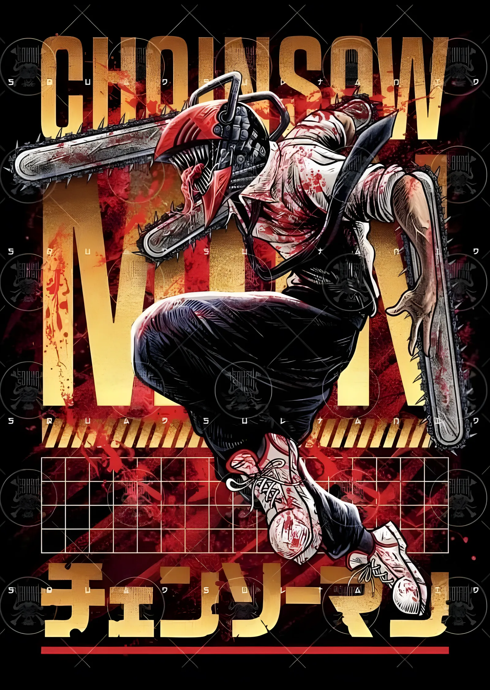 Chainsaw Man: Denji'nin Testere Hamlesi metal tablo