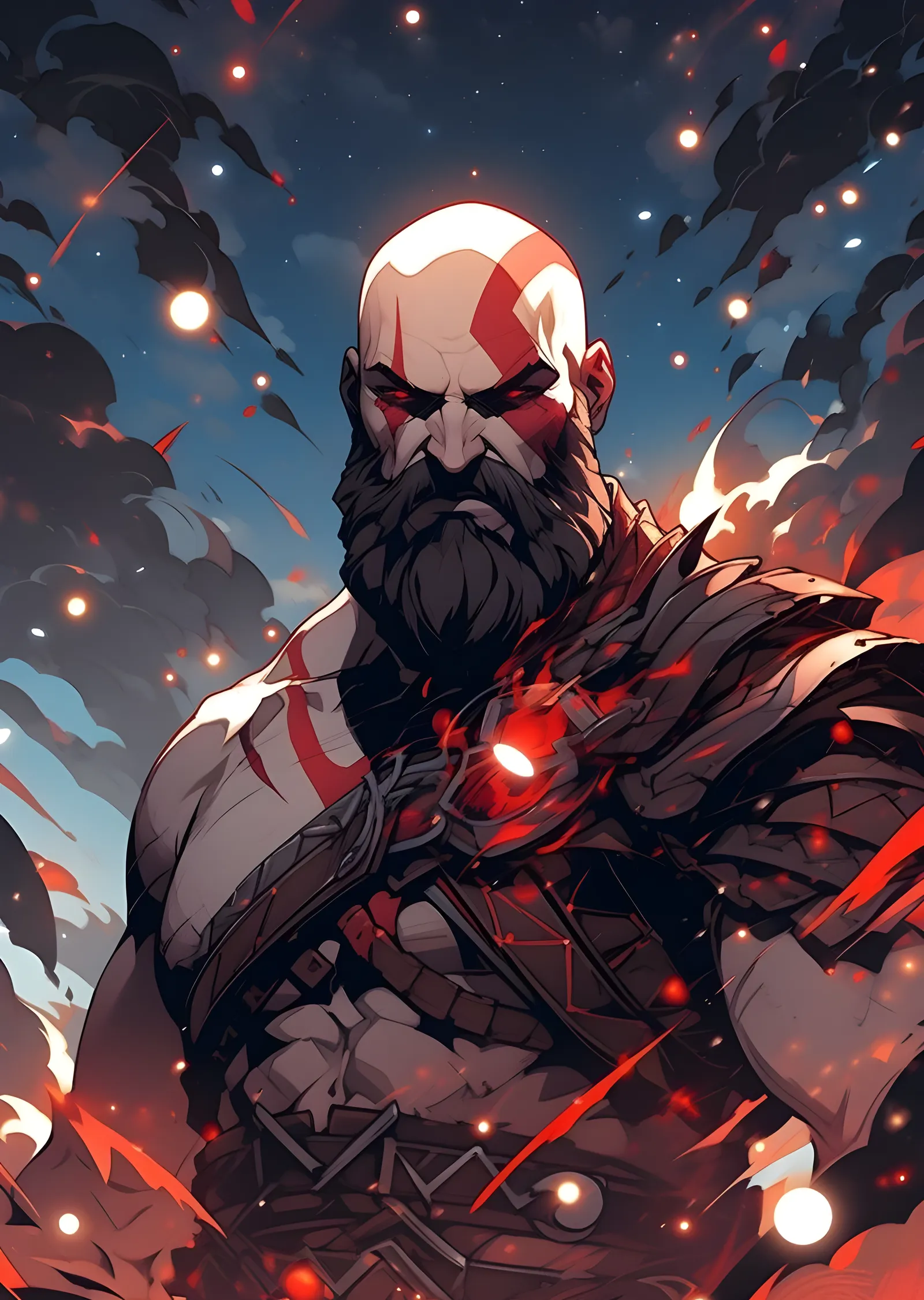 Kratos: Çizgi Roman Stili metal tablo