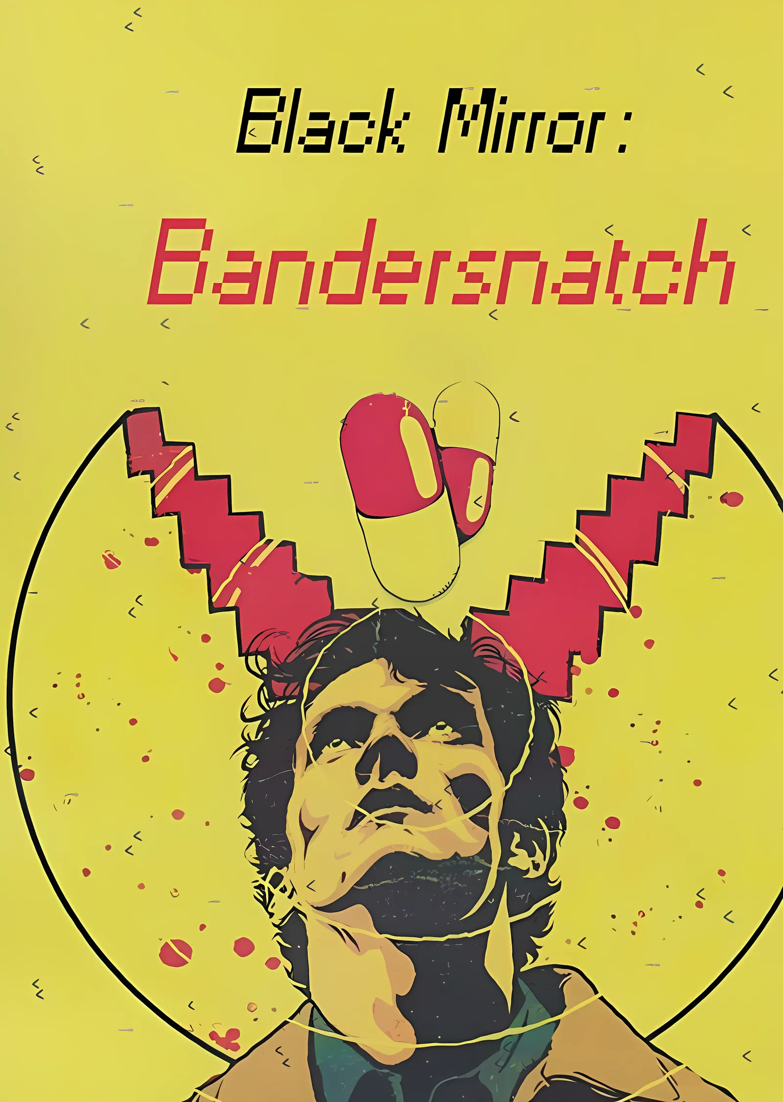Black Mirror: Bandersnatch - Sarı Zeminde Seçim metal tablo