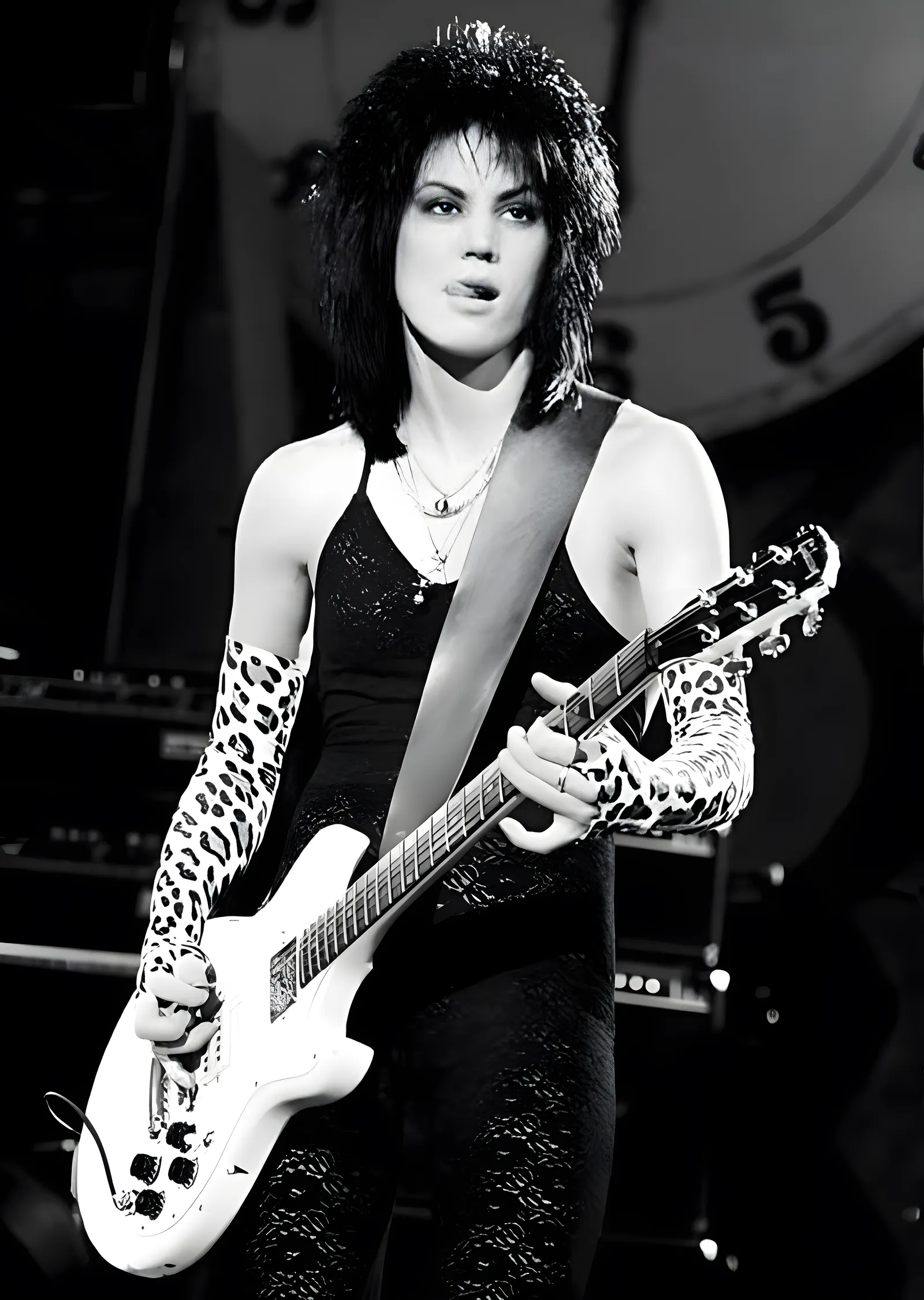 Joan Jett - Sahne Arkası Kadraj metal tablo