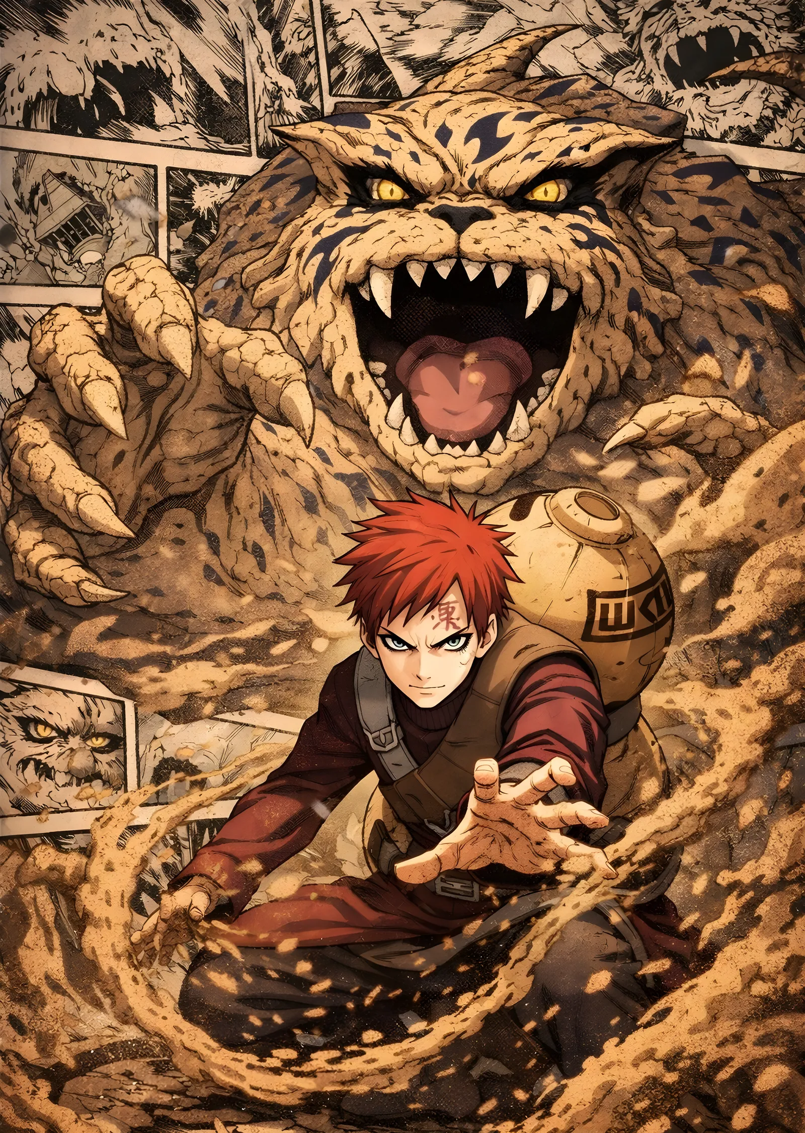 Gaara - Kum Yaratığının Gölgesinde metal tablo