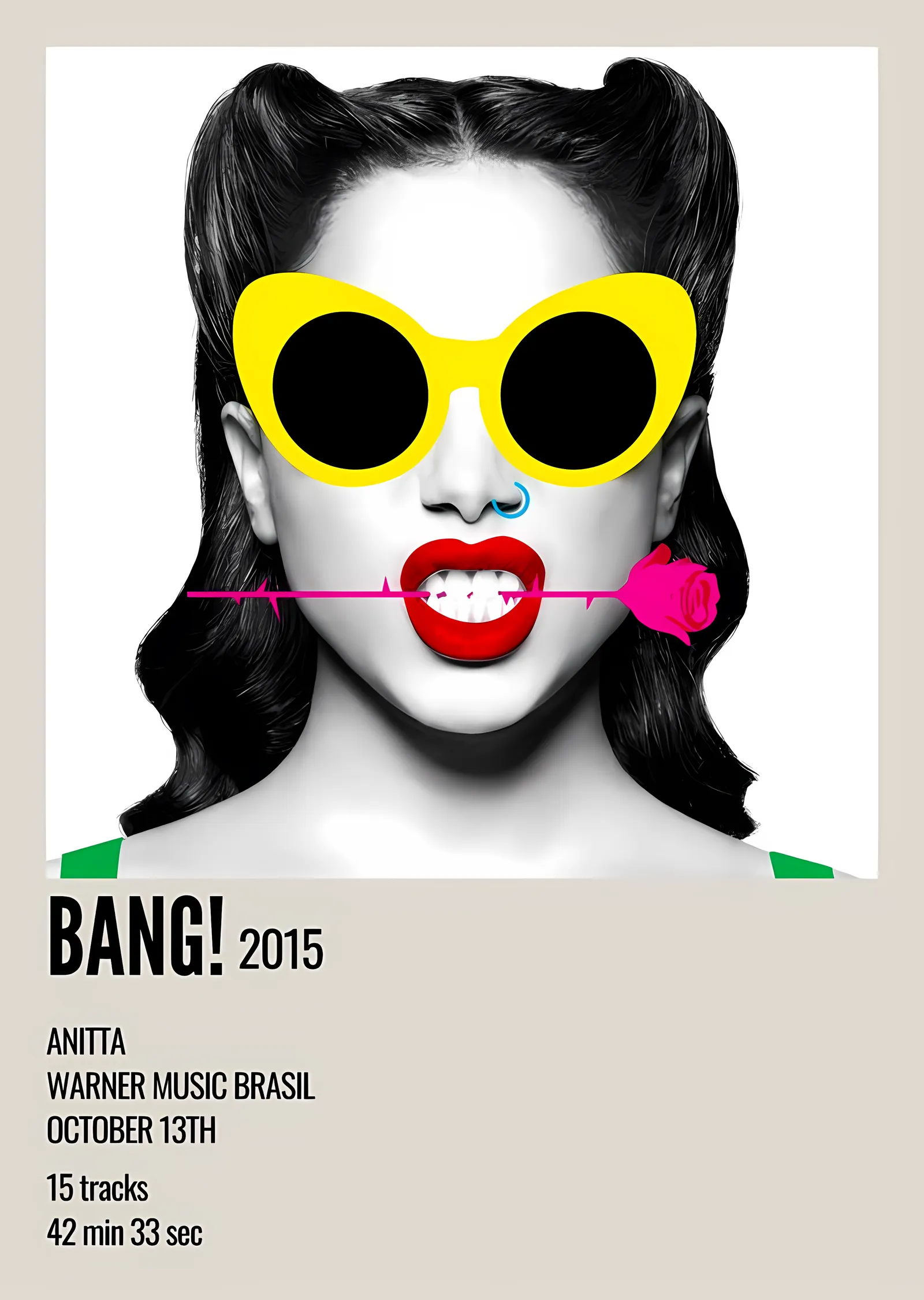 Anitta - BANG! Albüm Afişi metal tablo