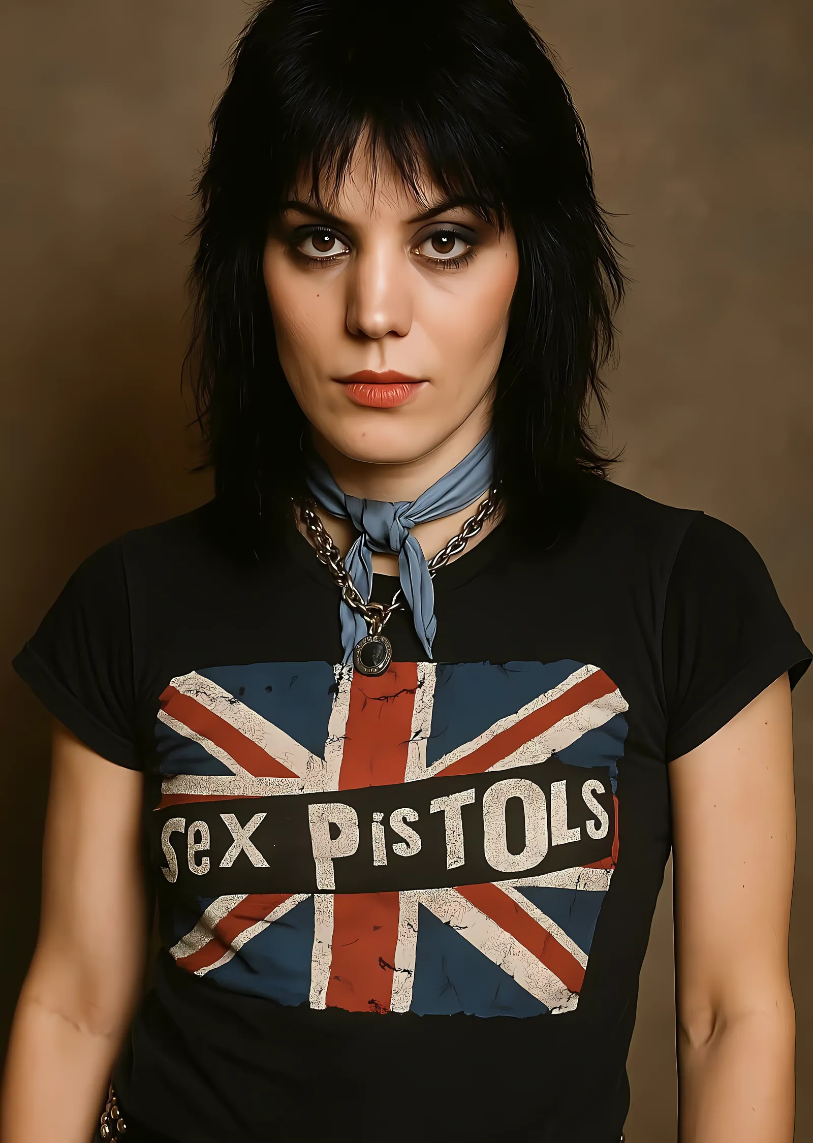 Joan Jett - Grup Tişörtlü Portre metal tablo