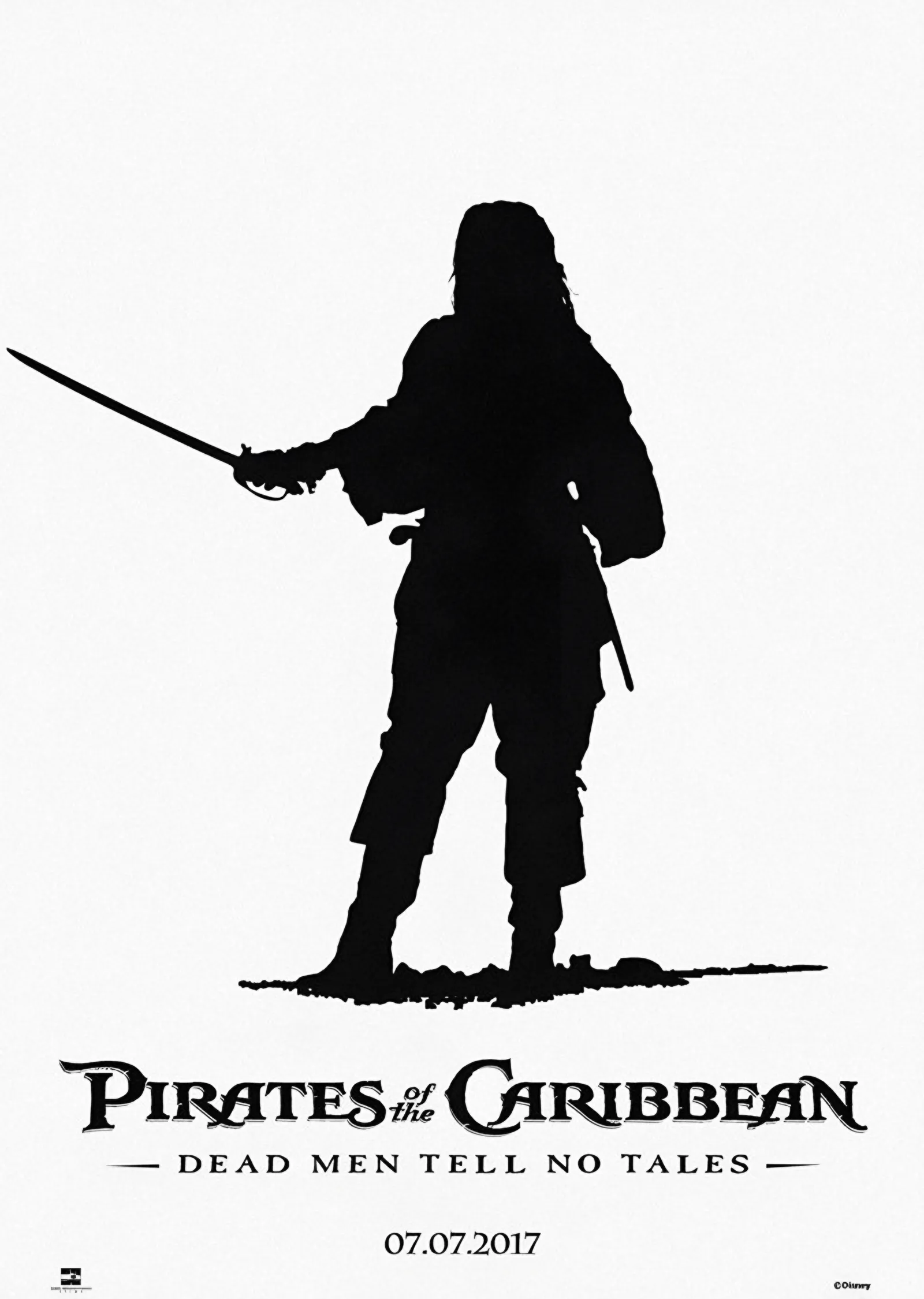 Pirates of the Caribbean Kaptan Silueti metal tablo