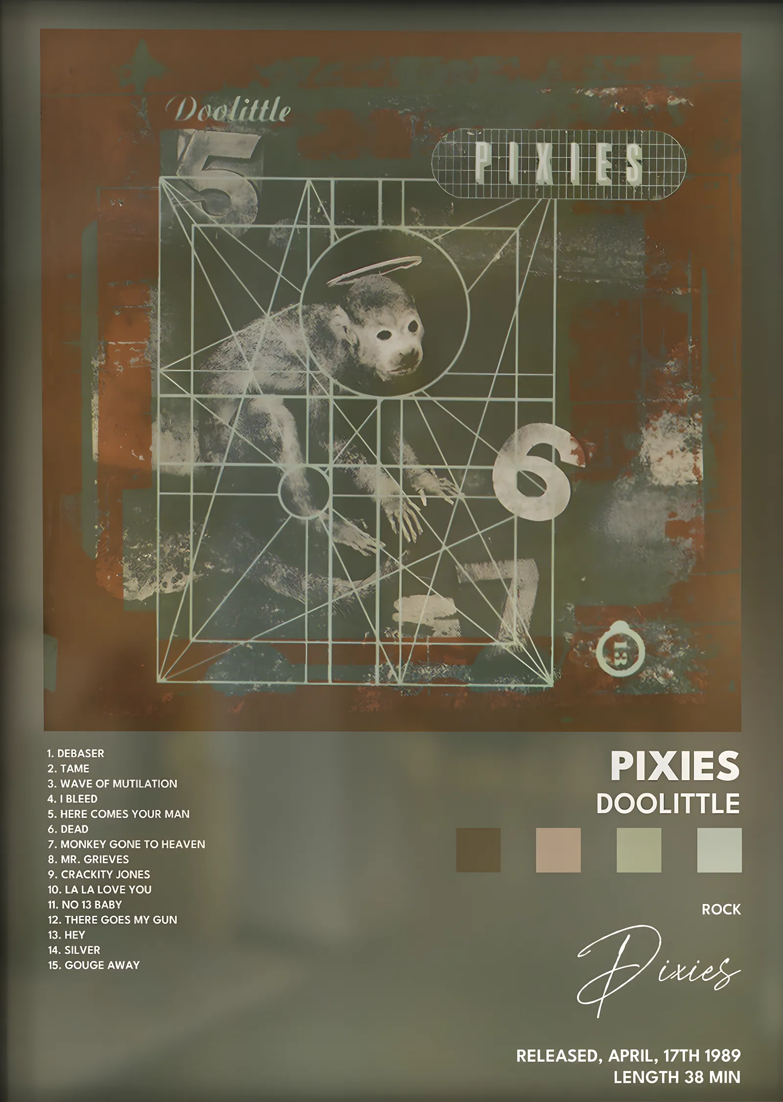 Pixies: Doolittle metal tablo
