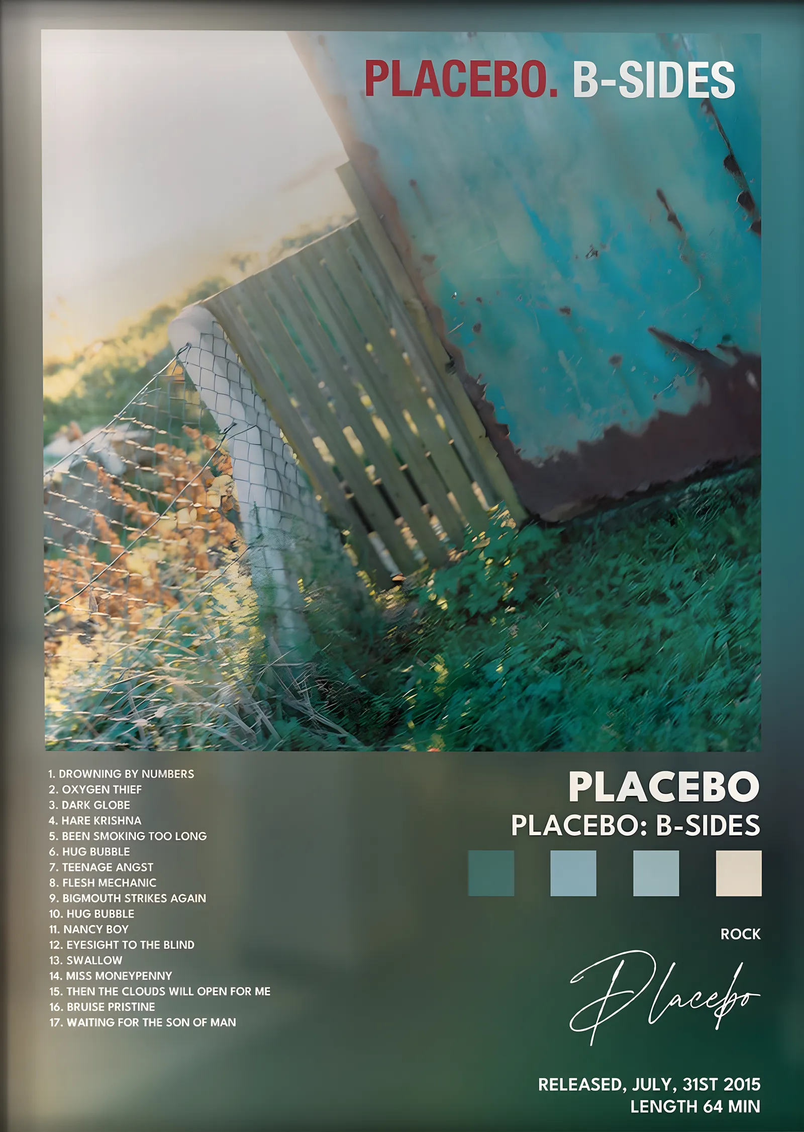 Placebo: B-Sides metal tablo