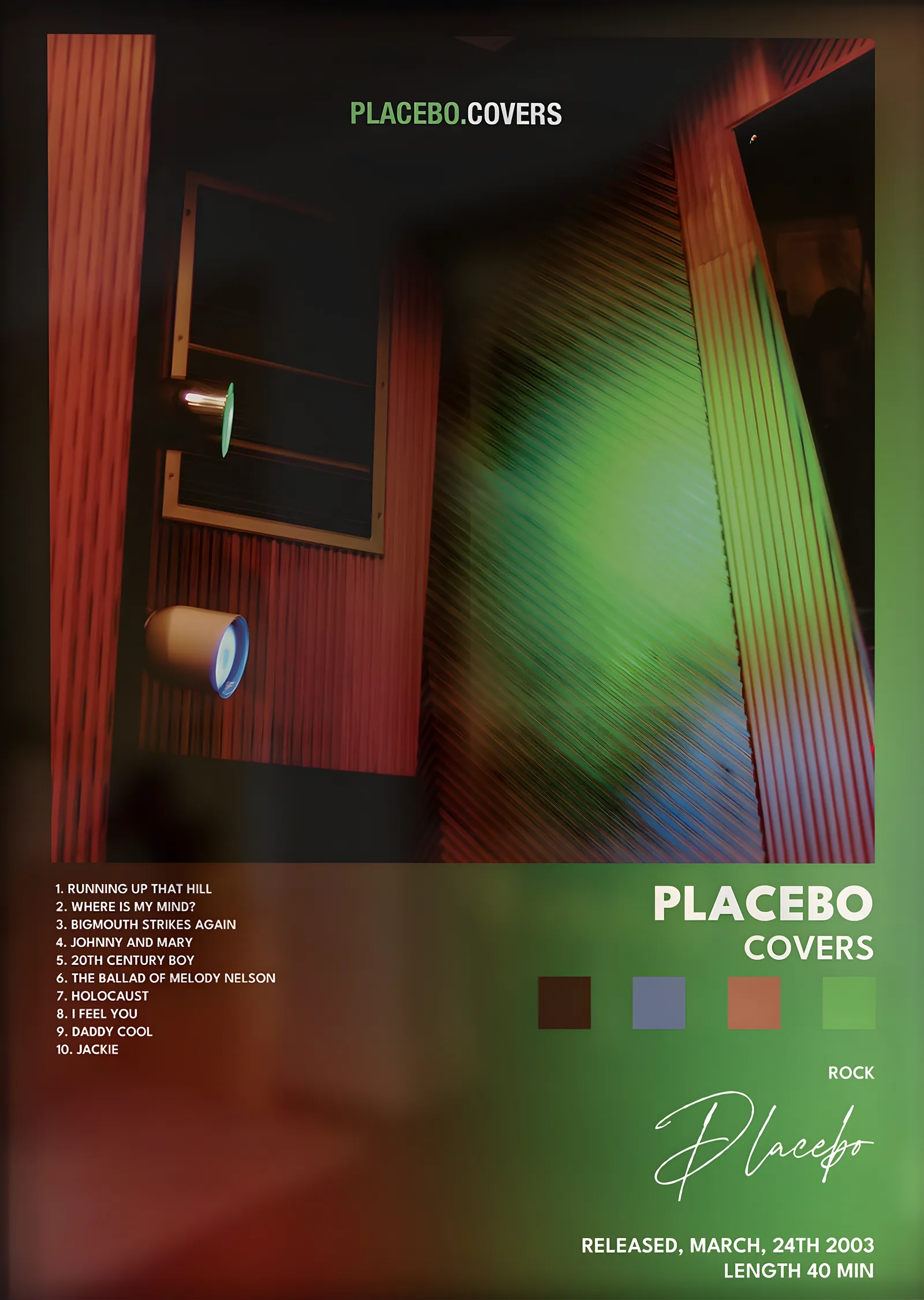 Placebo: Covers metal tablo