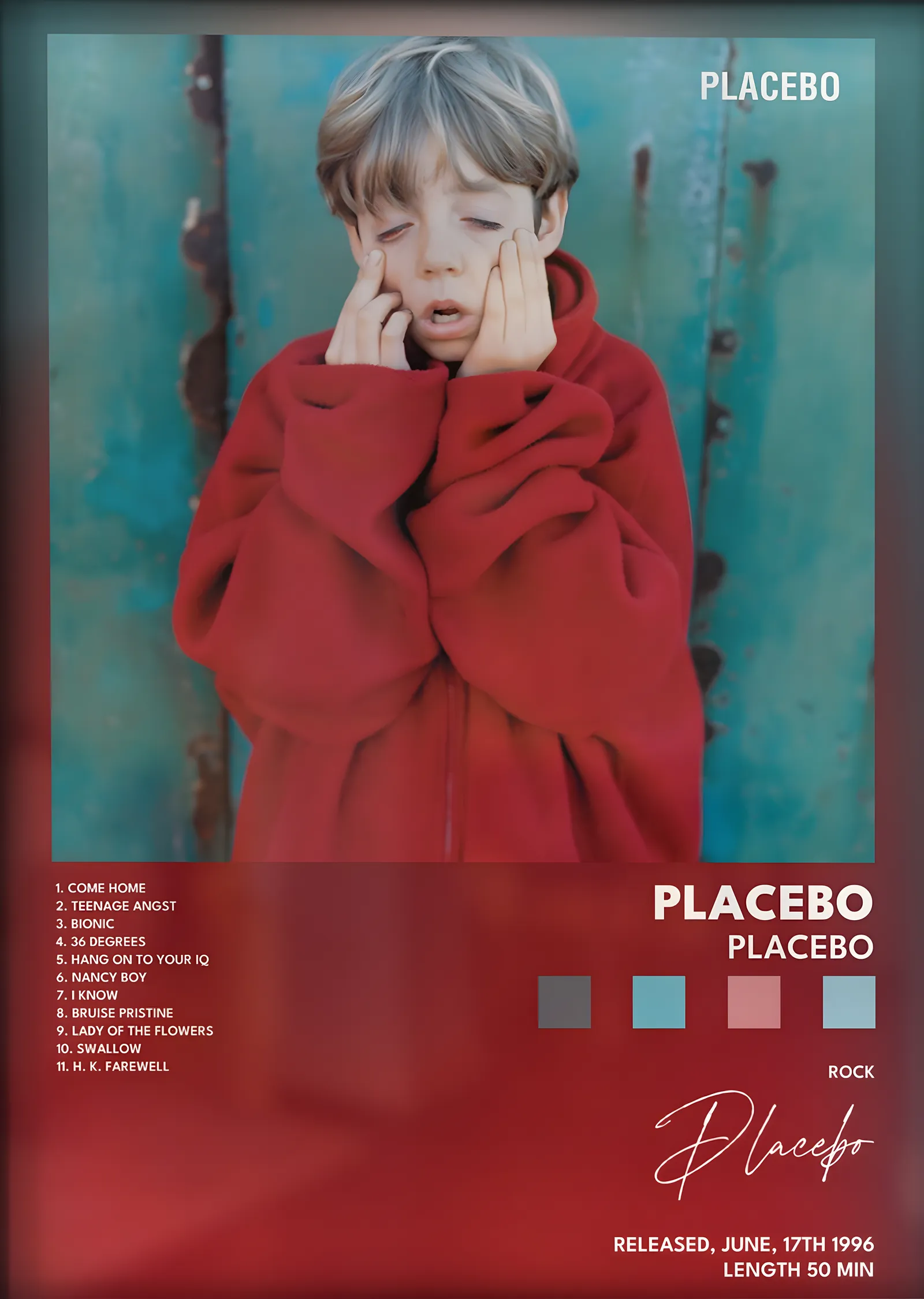 Placebo: Placebo metal tablo