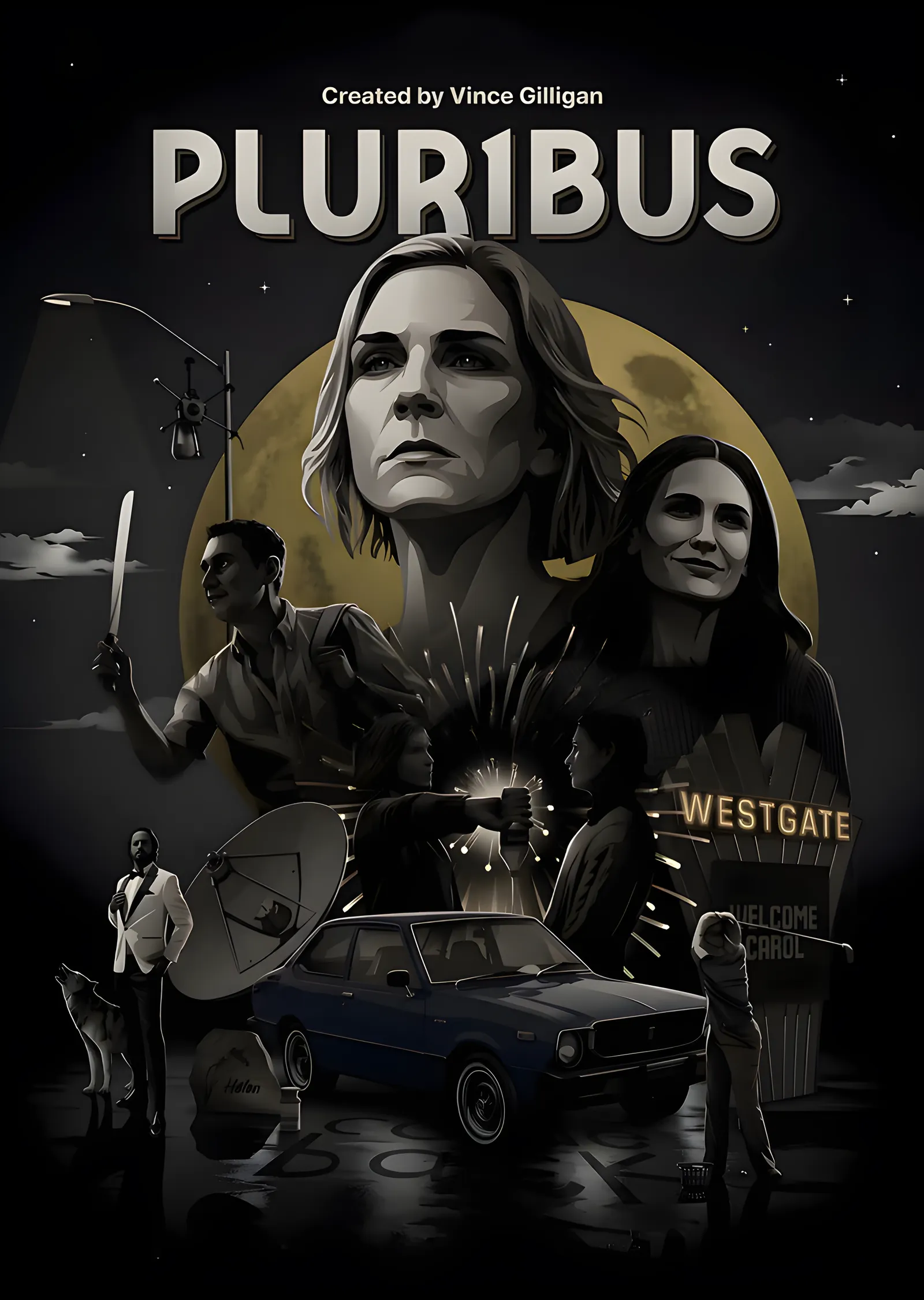 Pluribus - Vince Gilligan Afişi metal tablo