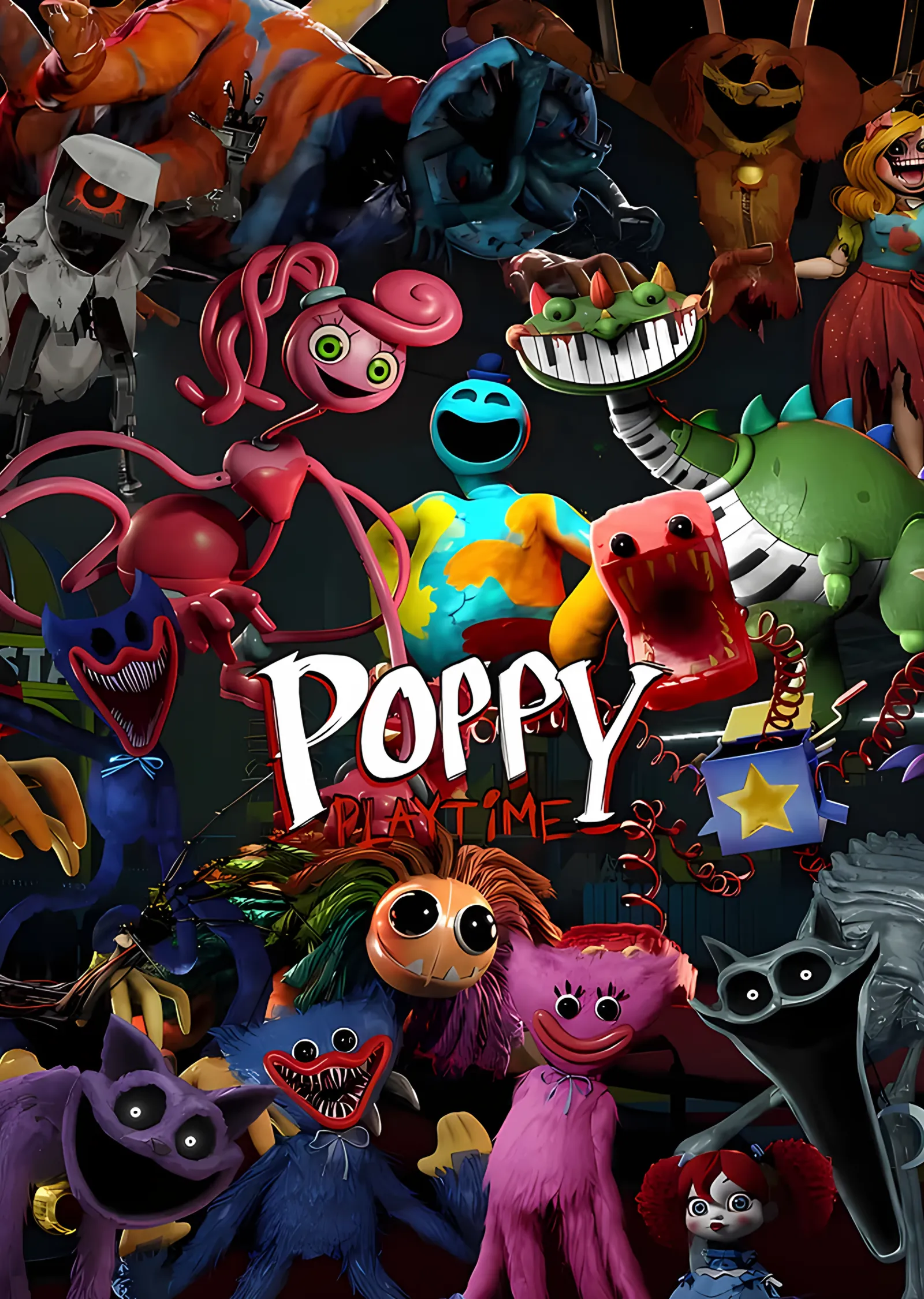 Poppy Playtime: Oyuncak Kalabalığı metal tablo