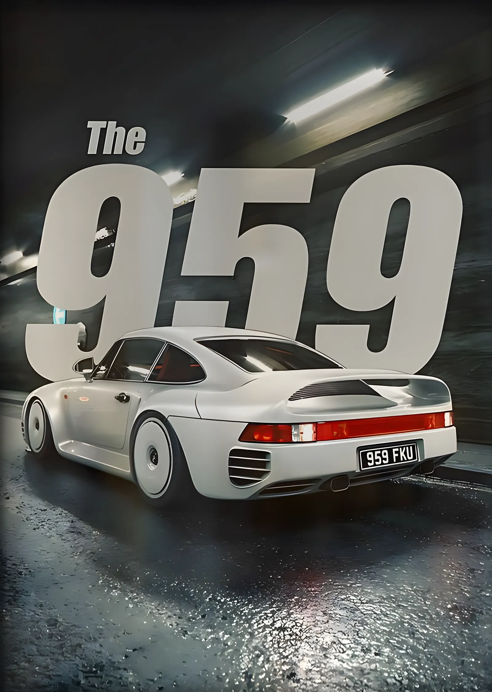 Porsche 959 metal tablo
