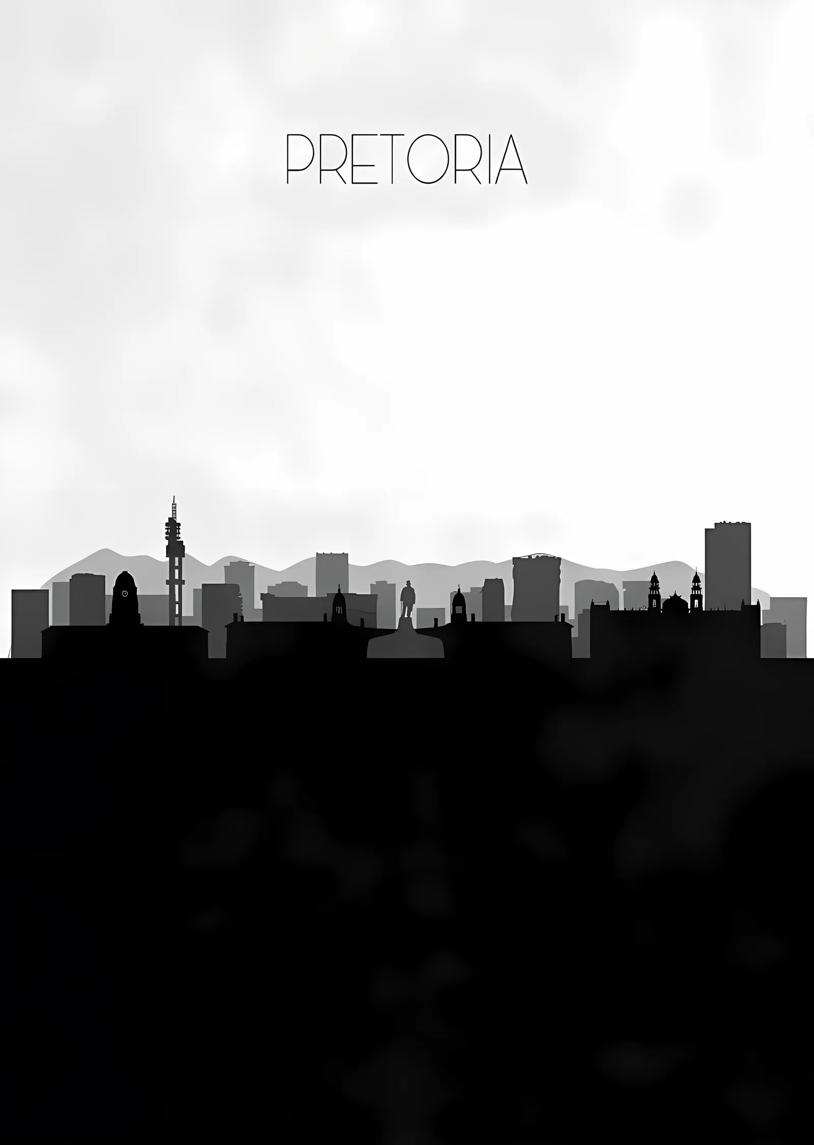 Pretoria Silueti metal tablo
