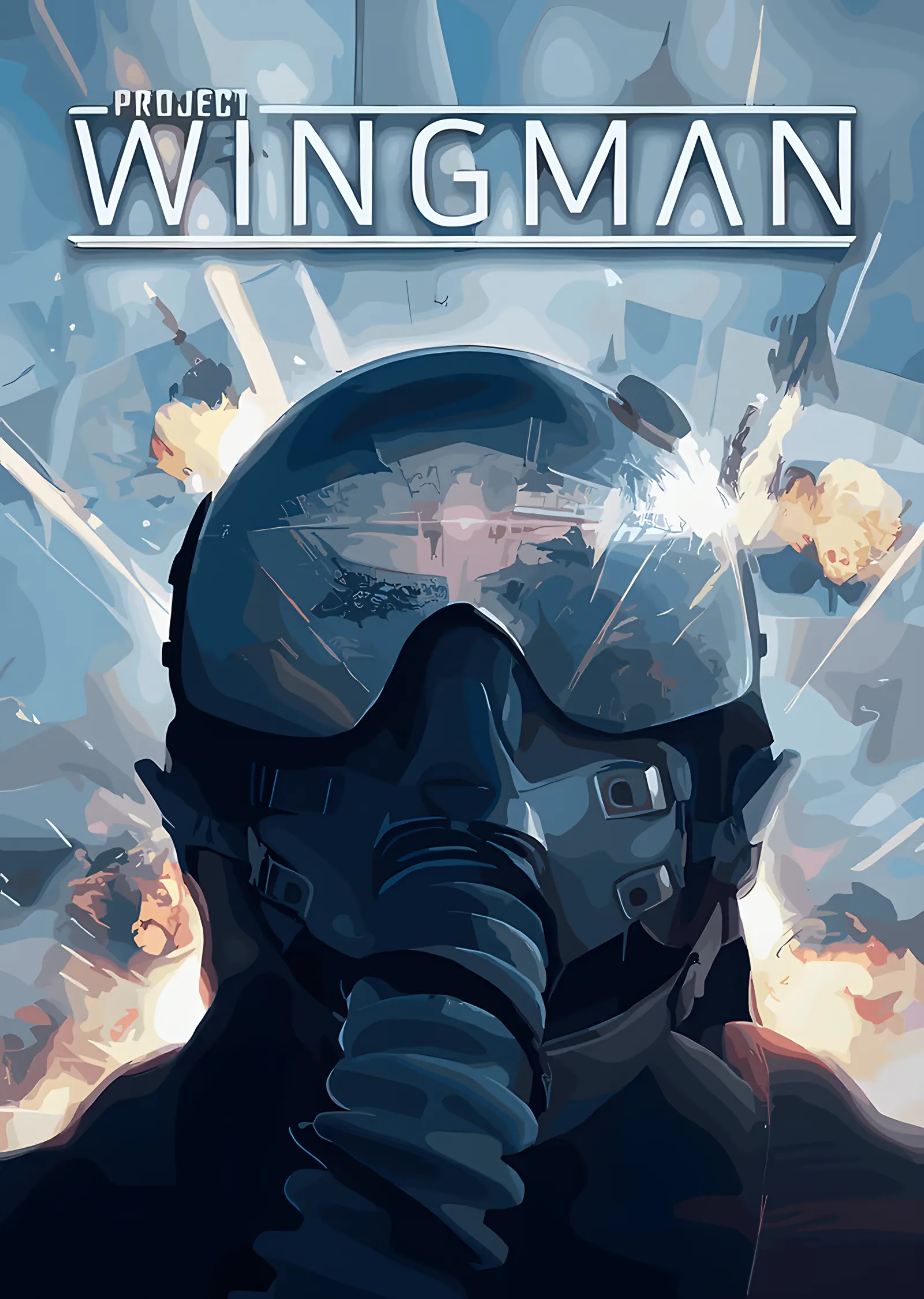 Project Wingman: Pilot Kaskının Yakın Planı metal tablo