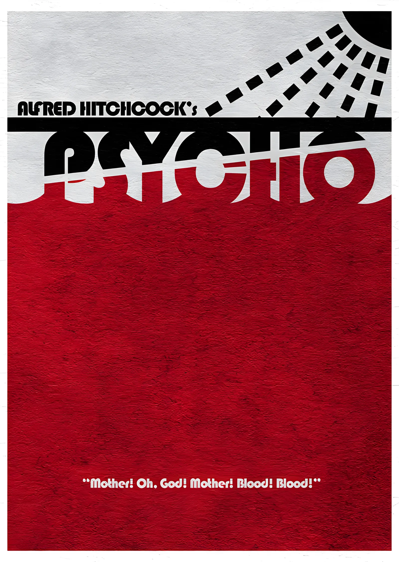 Psycho: Kırmızı Zemin metal tablo