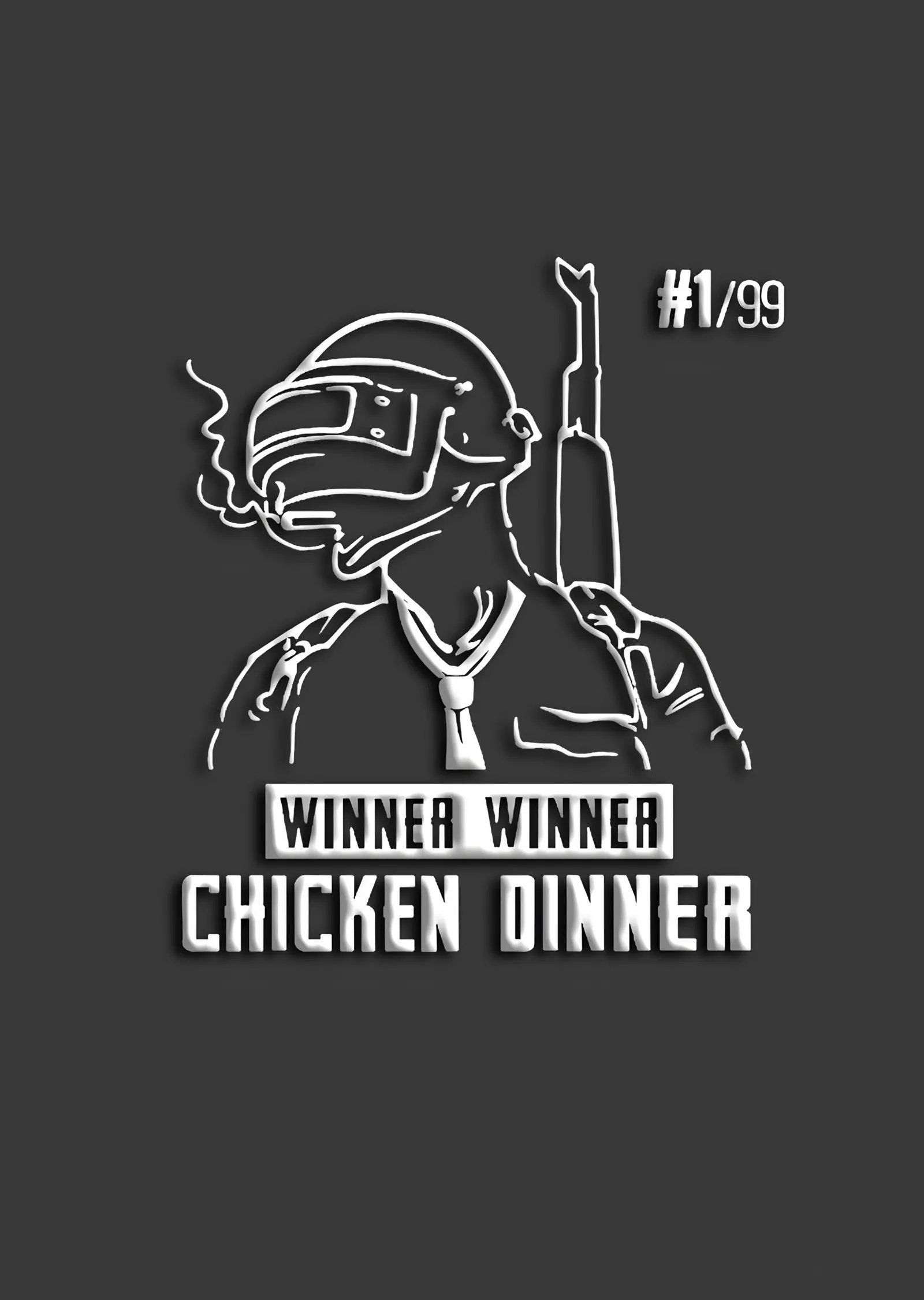 PUBG - Çizgi Miğfer metal tablo