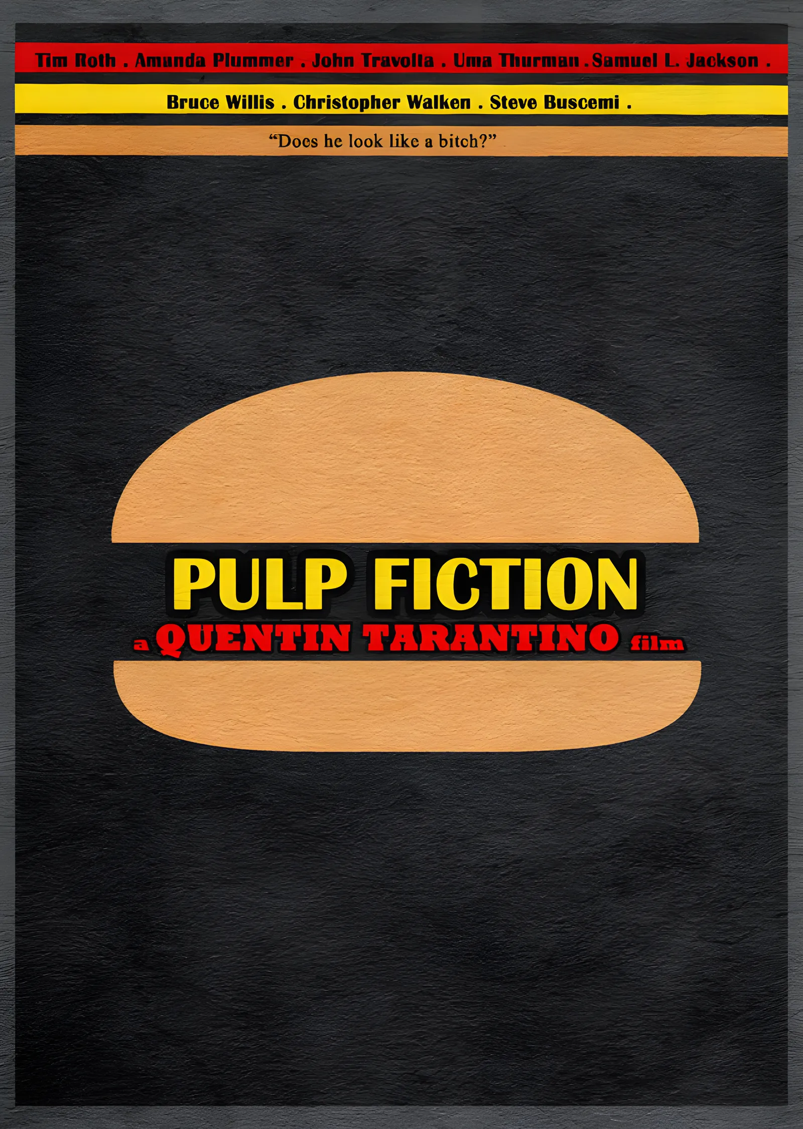 Pulp Fiction - Hamburger metal tablo