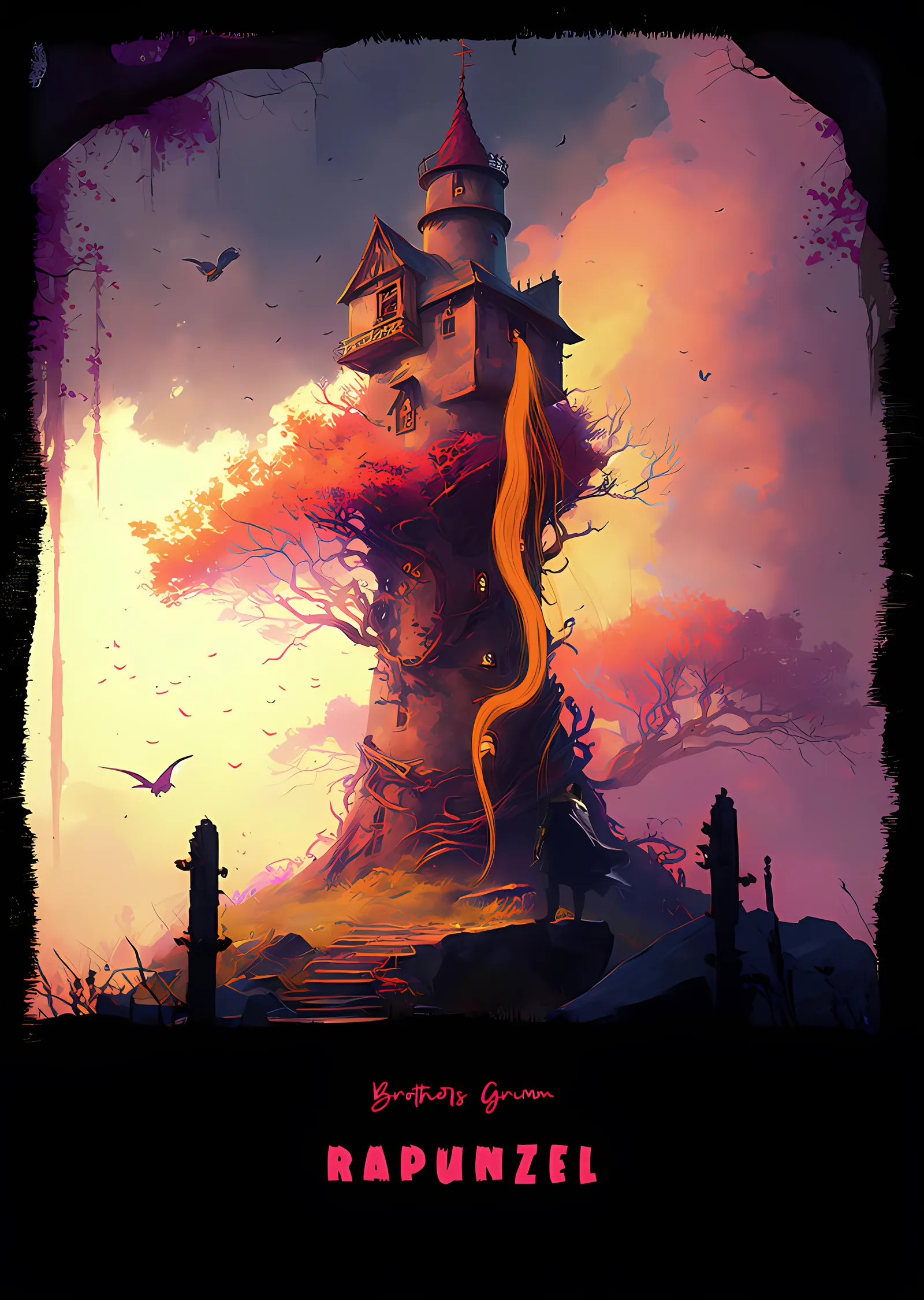 Rapunzel metal tablo