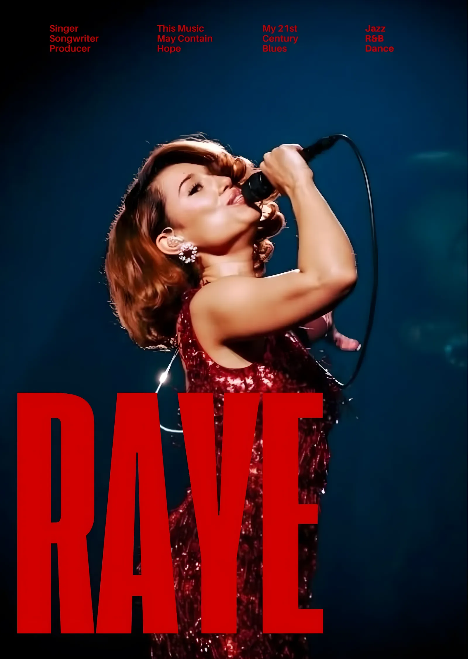 Raye - Kırmızı Sahne metal tablo